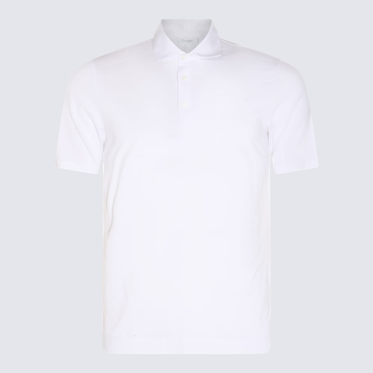 Shop Cruciani White Cotton Polo Shirt