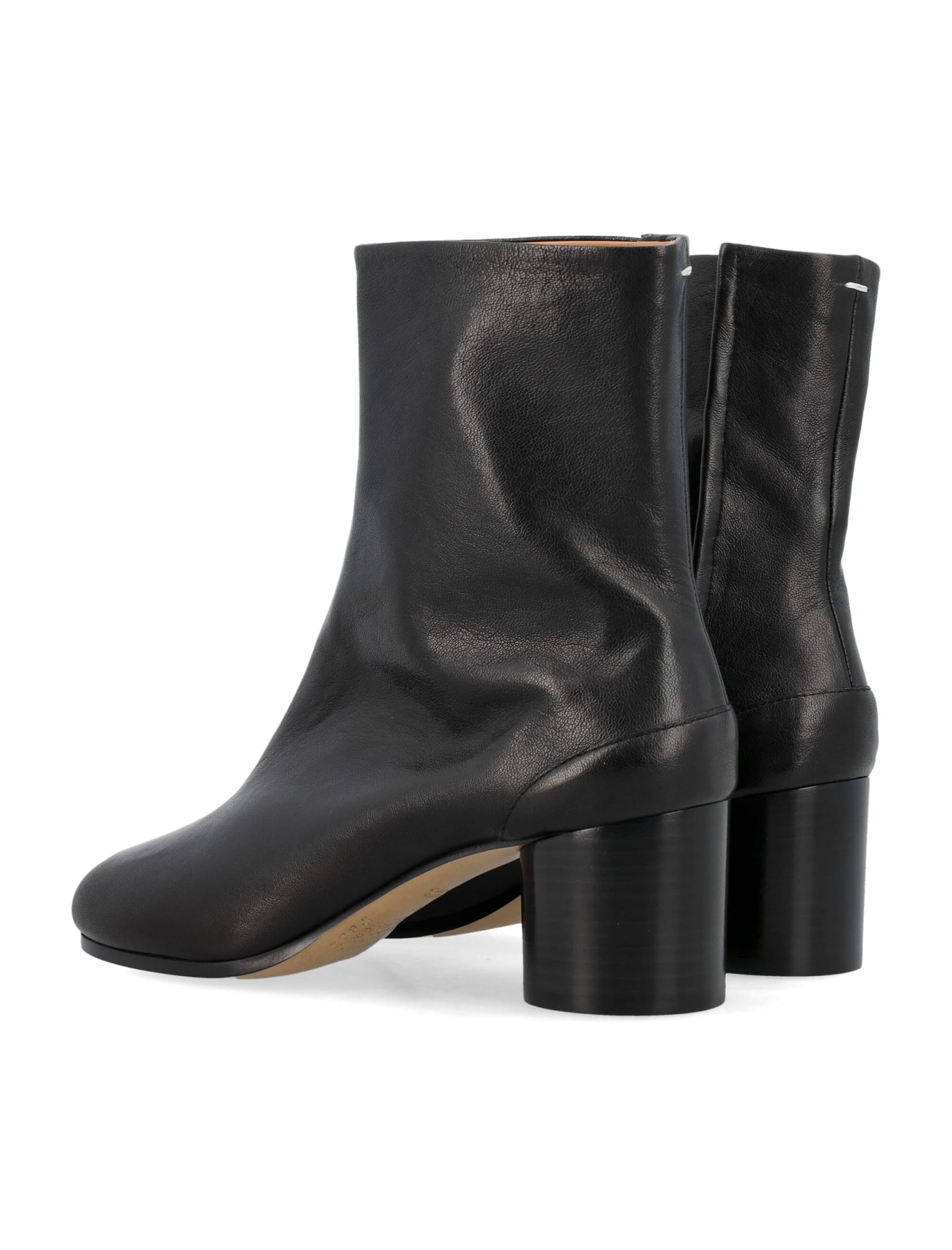 Shop Maison Margiela Tabi Ankle Boots In Black