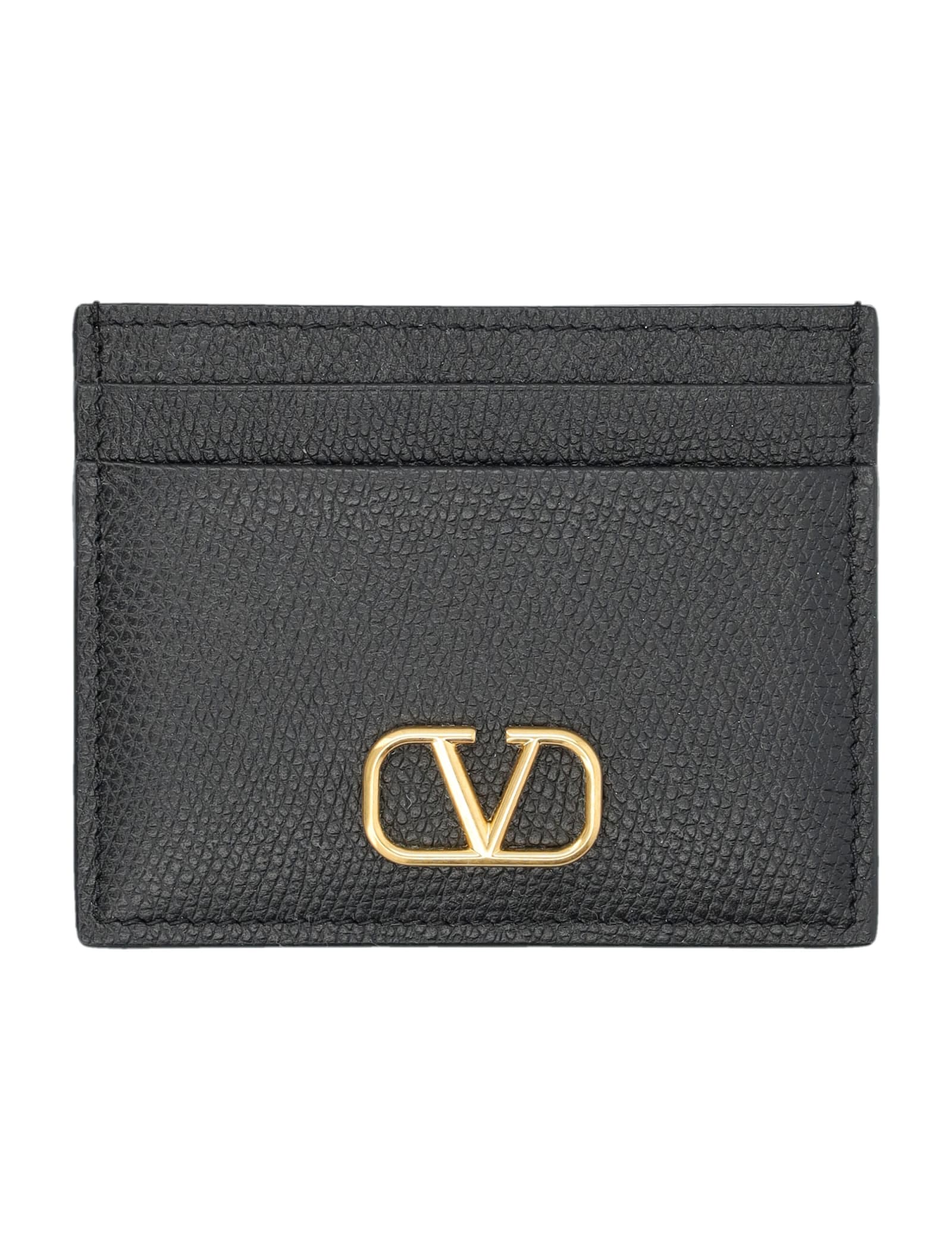 Shop Valentino Vlogo Signature Cardholder In Nero