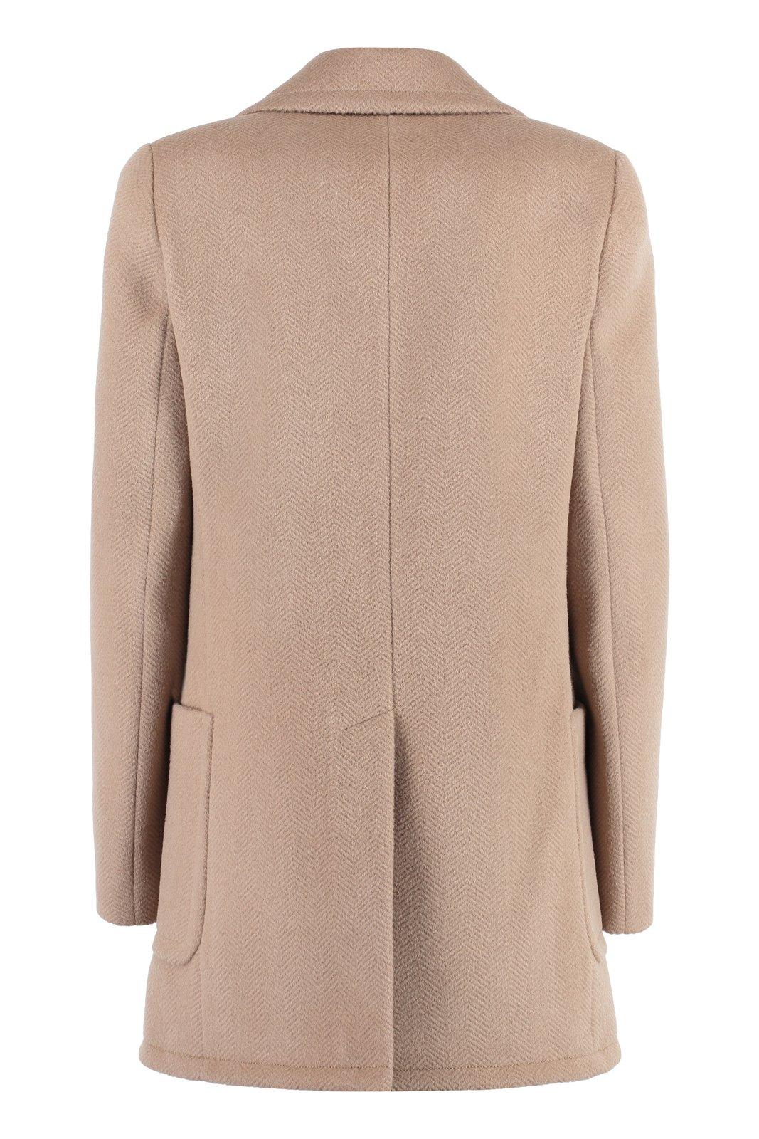Shop Stella Mccartney Double-breasted Coat In Beige