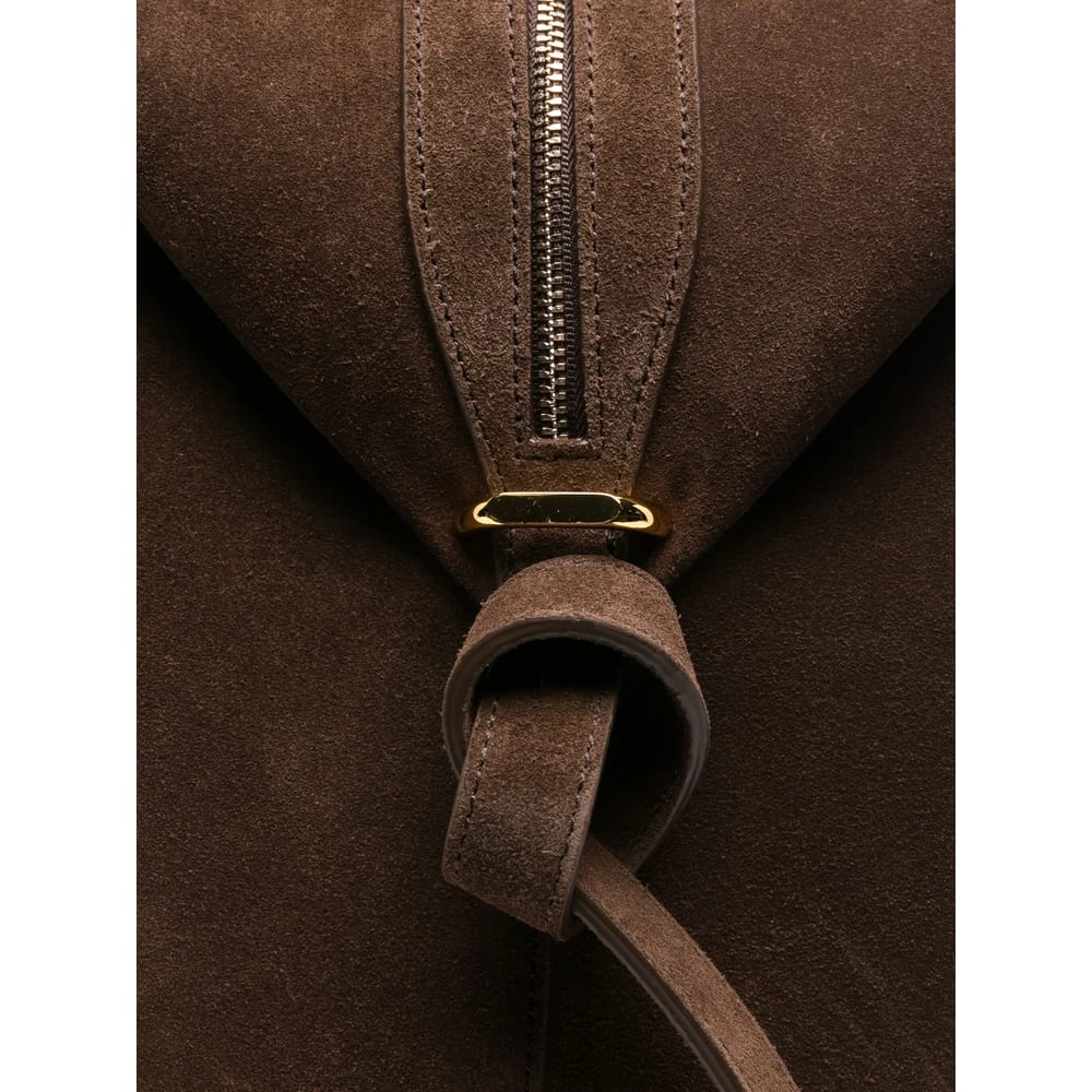 Yuzefi Double Handle Shoulder Bag In Brown