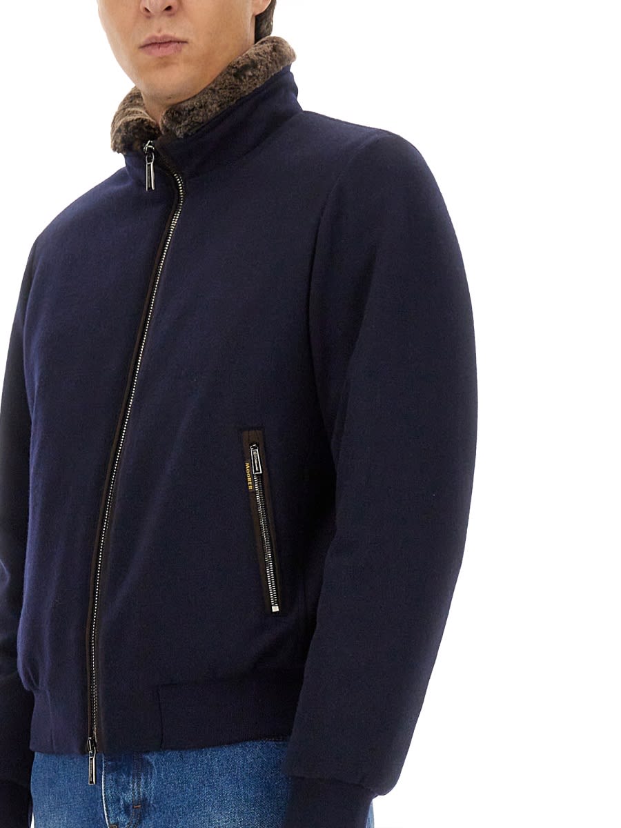 Moorer Bellati-mrw Wool Jacket In Blue