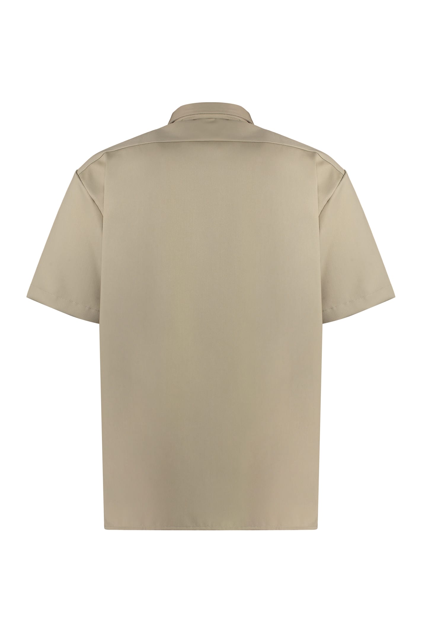 Shop Dickies Short Sleeve Cotton Blend Shirt In Beige