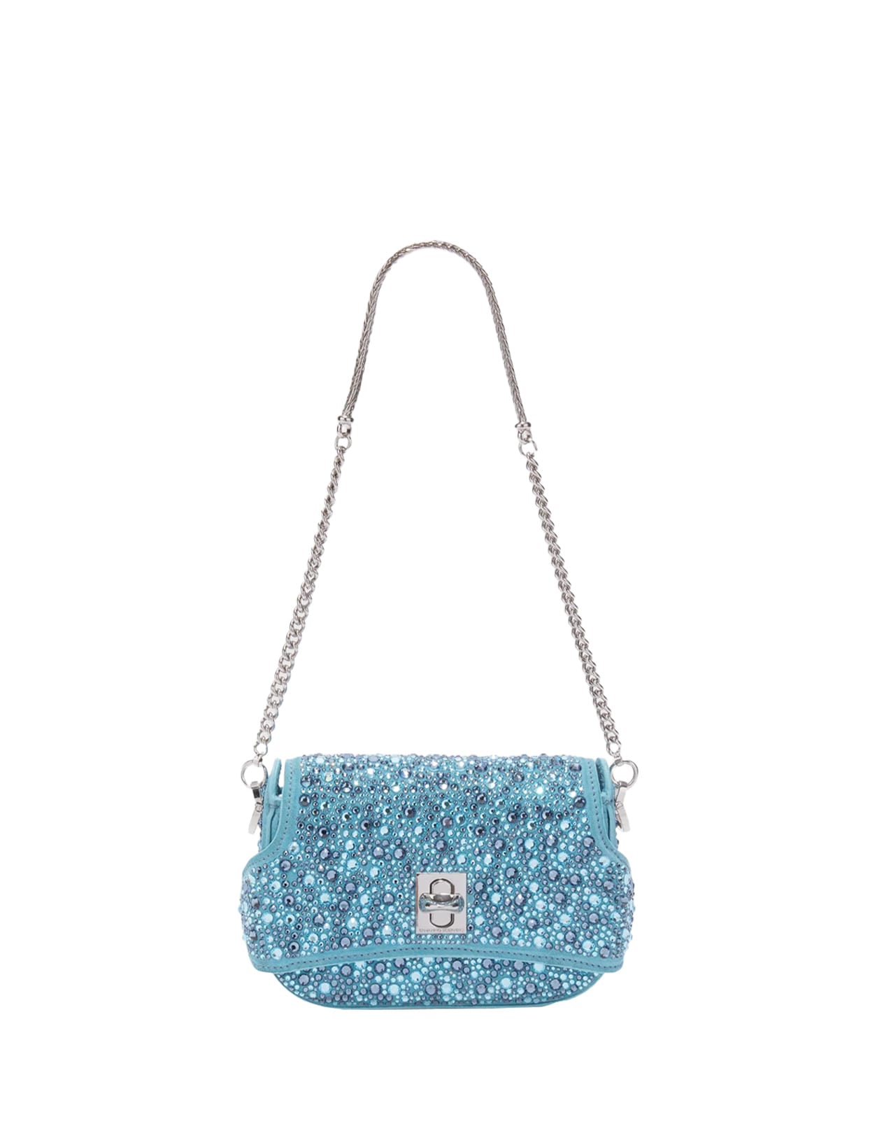 Light Blue Audrey Bag With Crystals