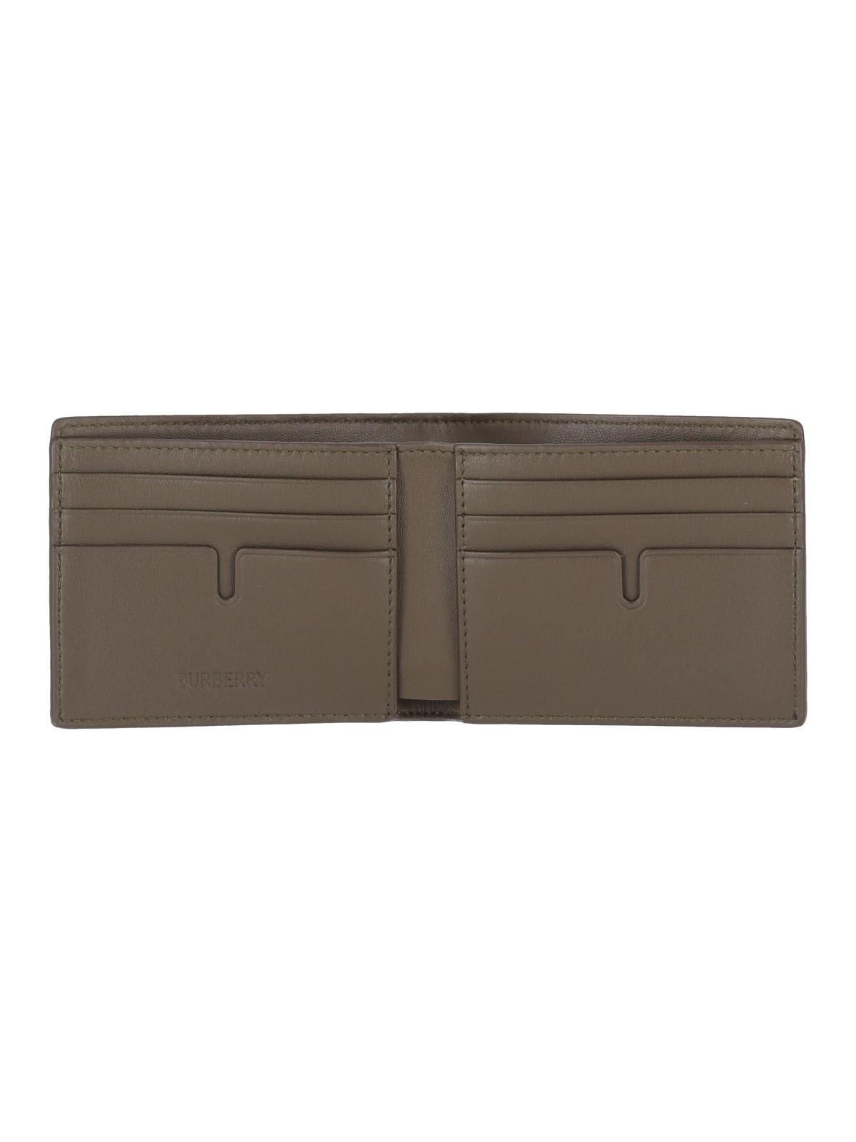 Shop Burberry Check Bifold Wallet In Beige