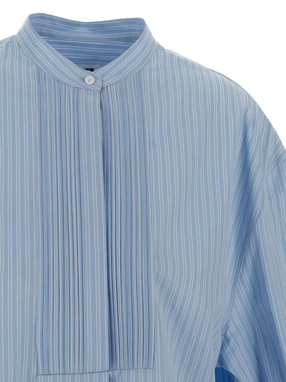 Shop Jil Sander Triple Stripe On Cotton Shirt