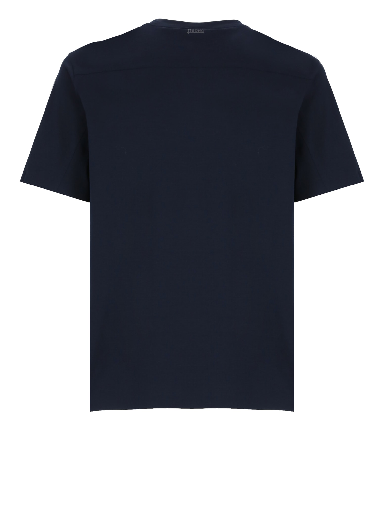 Shop Herno Cotton T-shirt In Blue