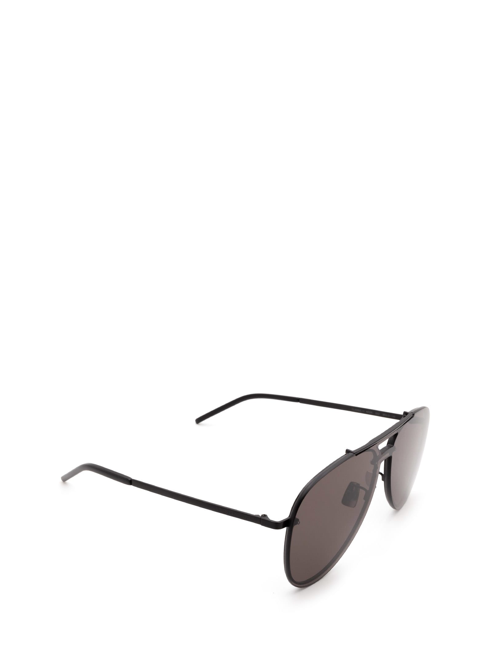 Shop Saint Laurent Classic 11 Mask Black Sunglasses