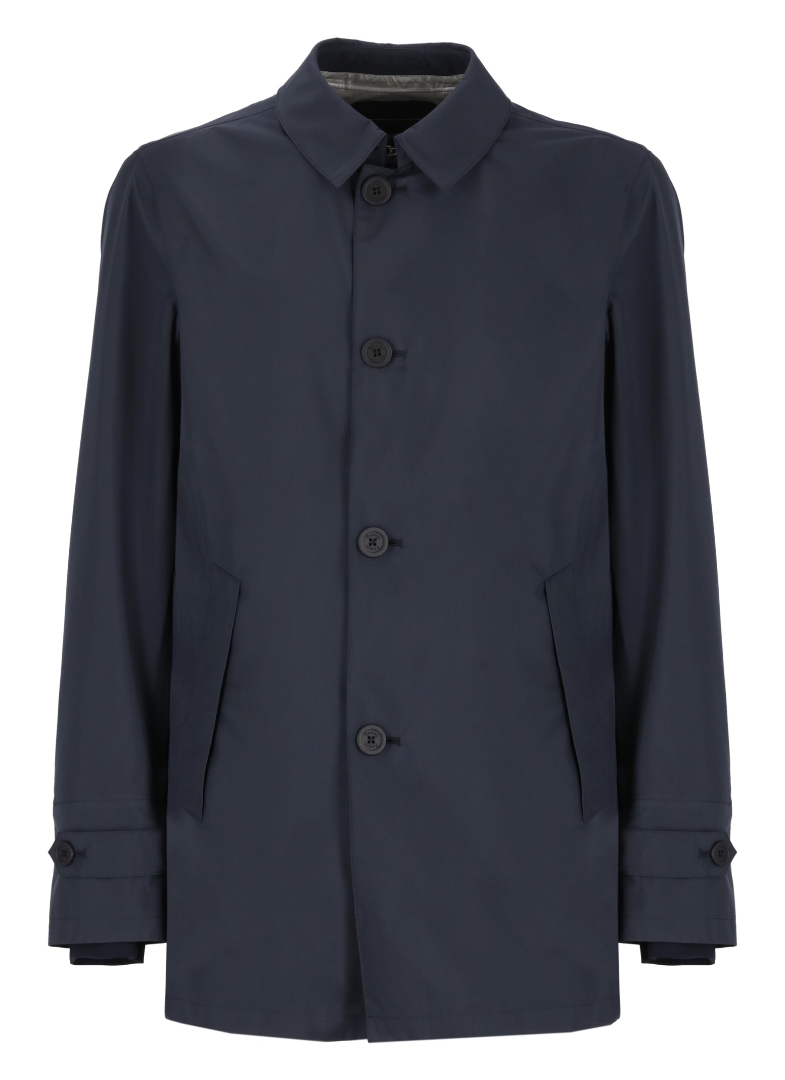 Shop Herno Gore-tex Raincoat In Blue