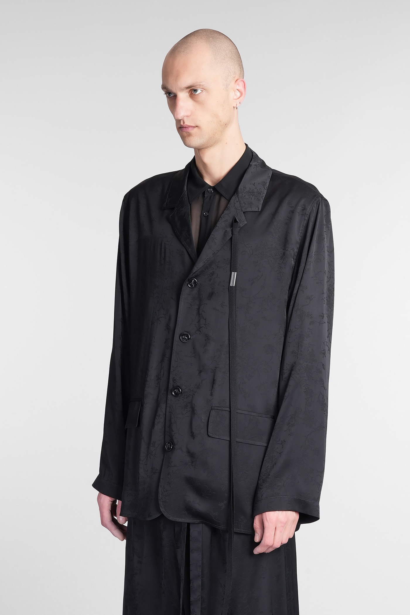Ann Demeulemeester Nilas Casual Jacket In Black Viscose