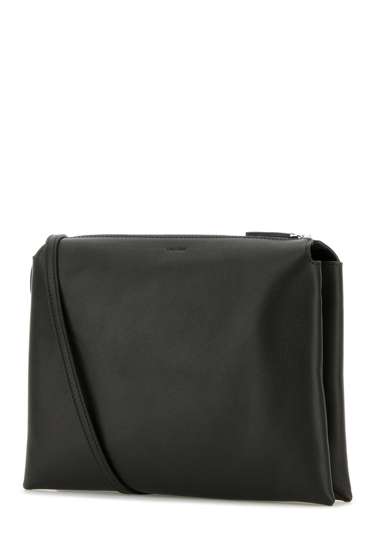 Shop The Row Graphite Leather Nu Twin Clutch In Koalagreypld