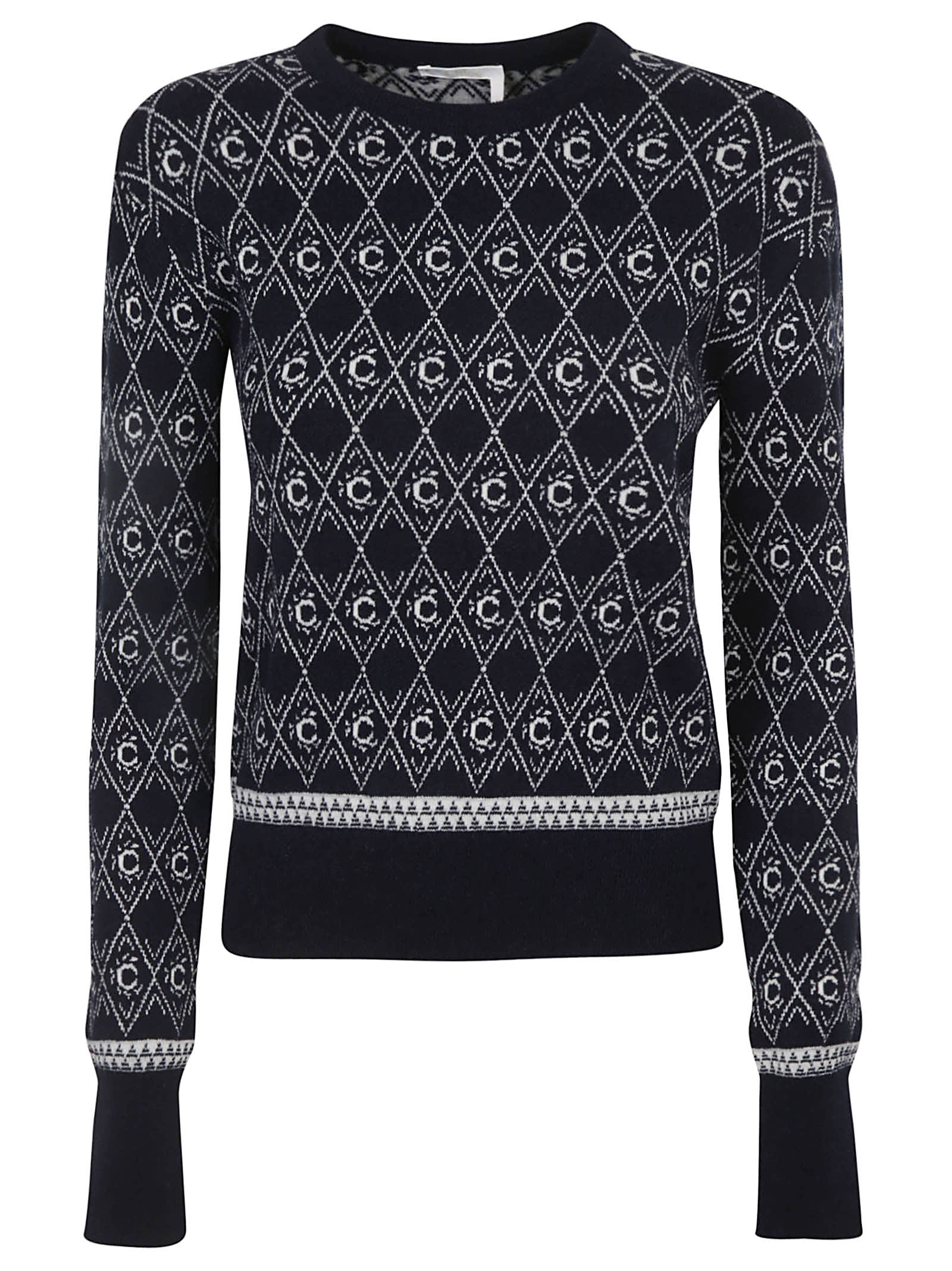 Chloé All-over Logo Ribbed Sweater