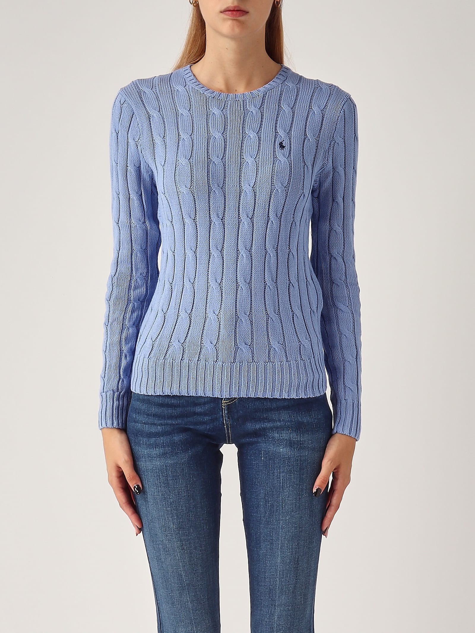 Shop Polo Ralph Lauren Julianna Sweater In Iris