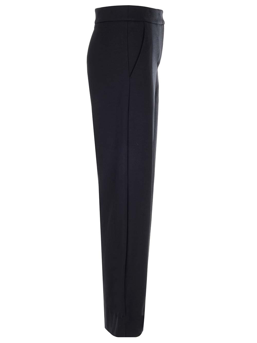 Shop Apc Wide Leg Trousers In Iak Dark Navy