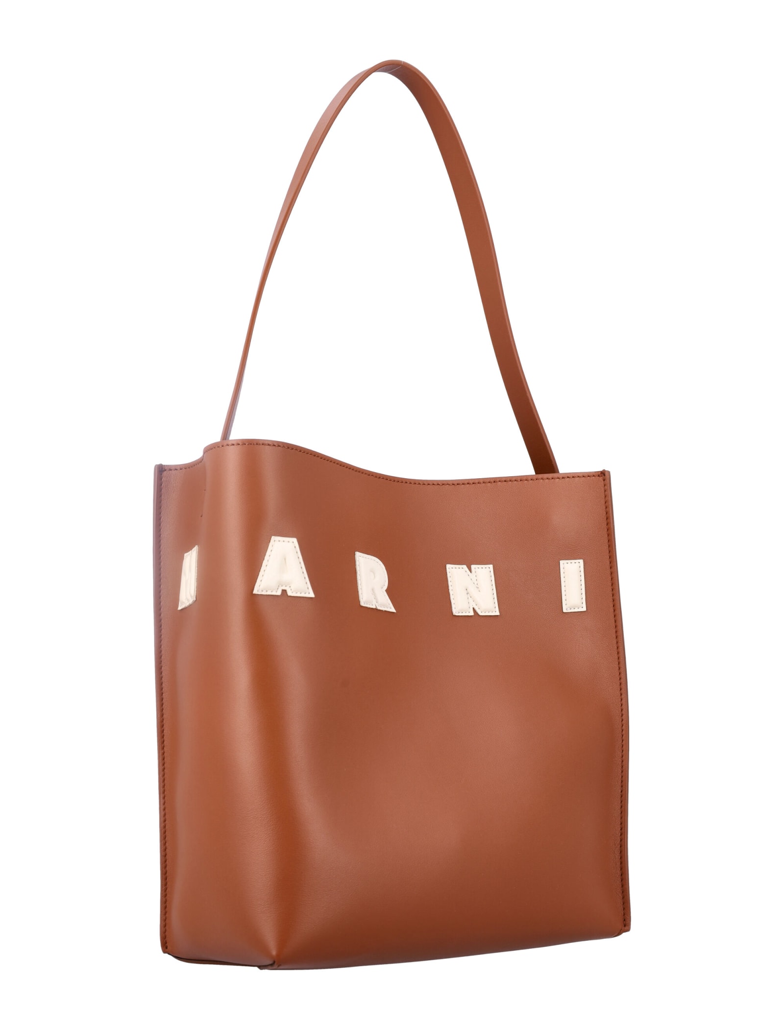 Shop Marni Museum Hobo Small Bag In Brown