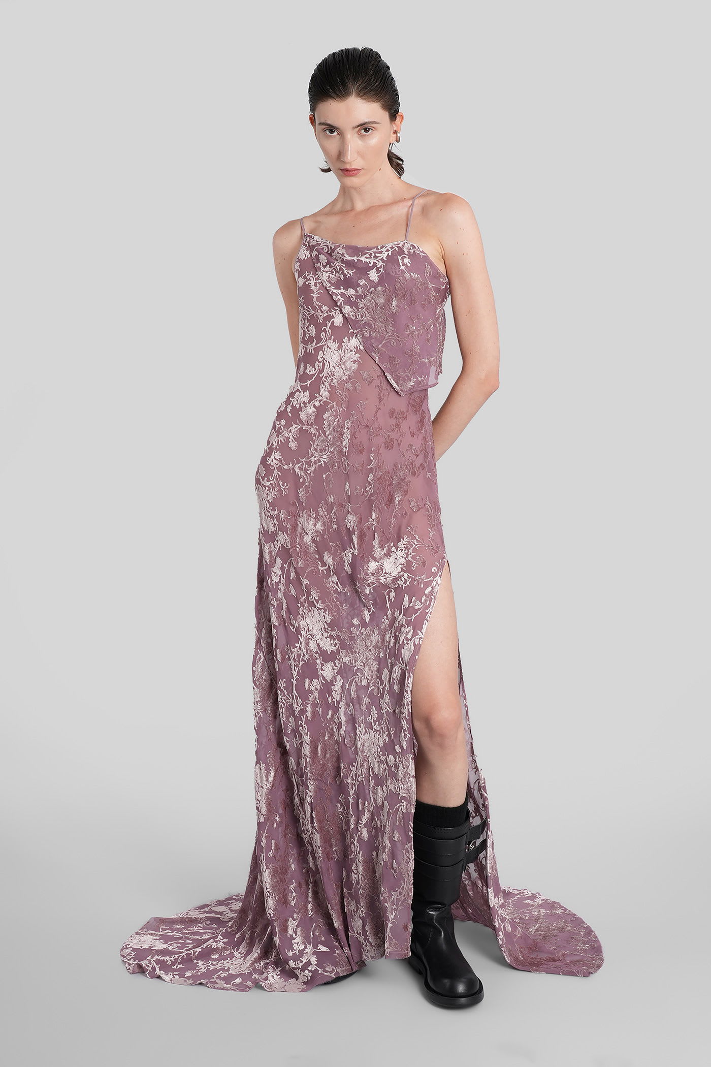 Ann Demeulemeester Aaricia In Rose-pink Velvet In Pink