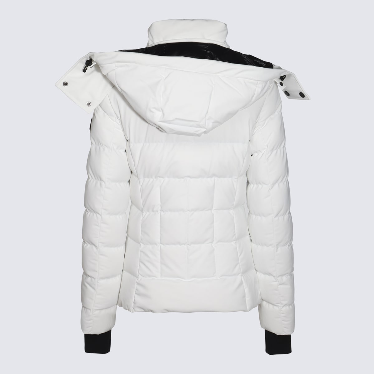 Shop Moose Knuckles White Nylon Betta Down Jacket In Milkyway W/nat Sh