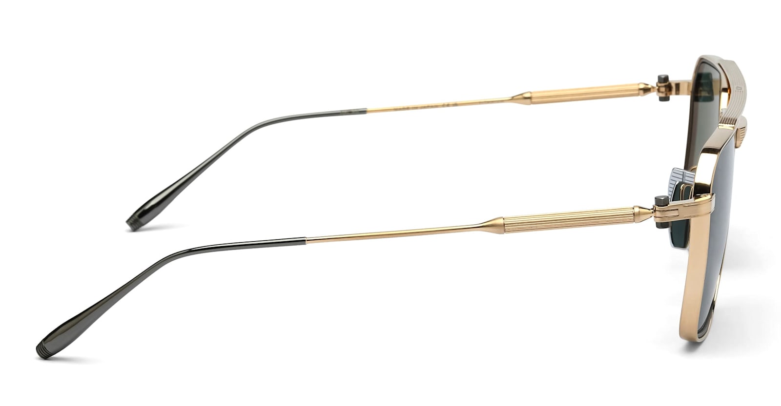 Akoni Telesto - 12k Gold / Black Palladium Sunglasses In Brown