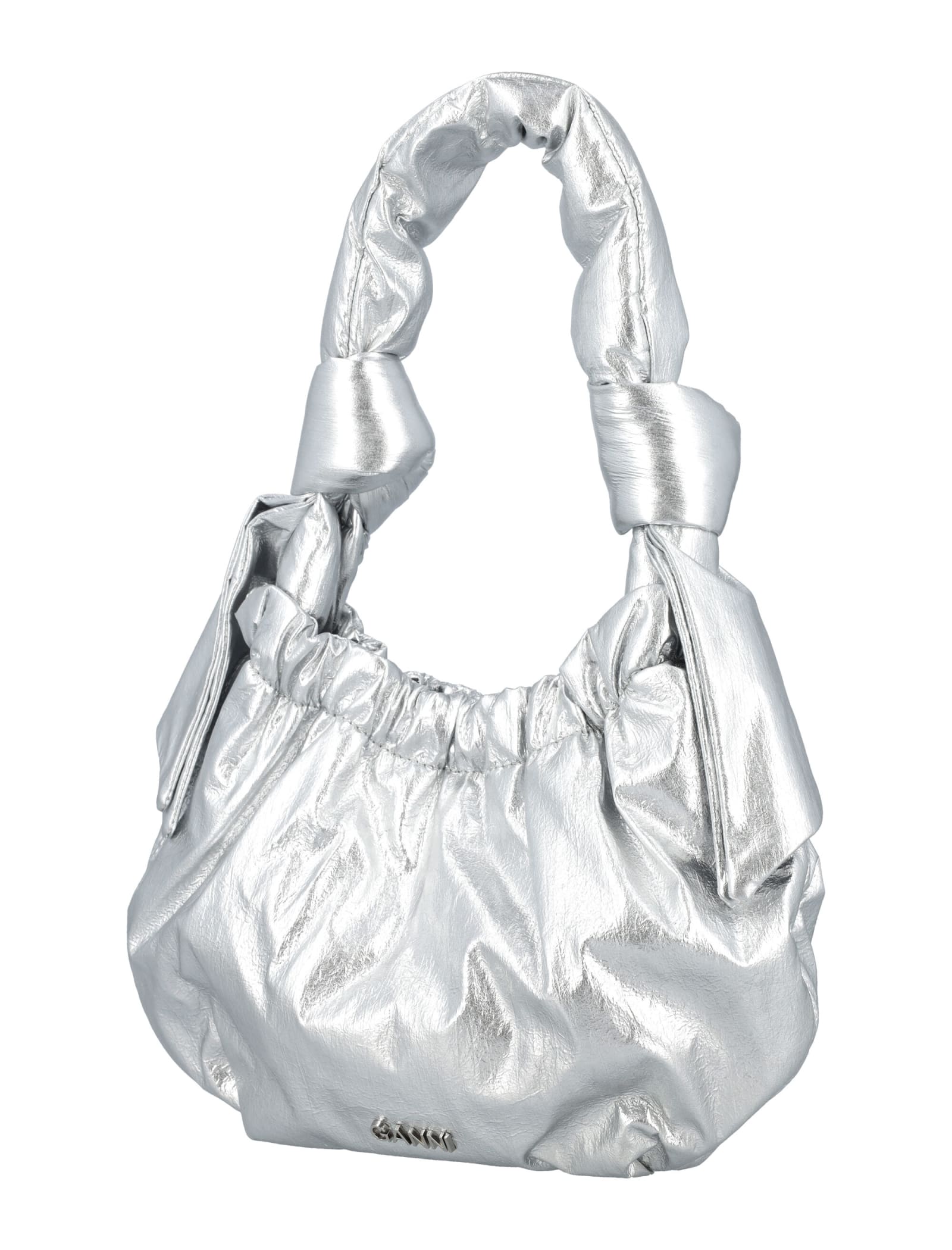 GANNI Small Occasion Metallic Shoulder Bag - Silver for Women
