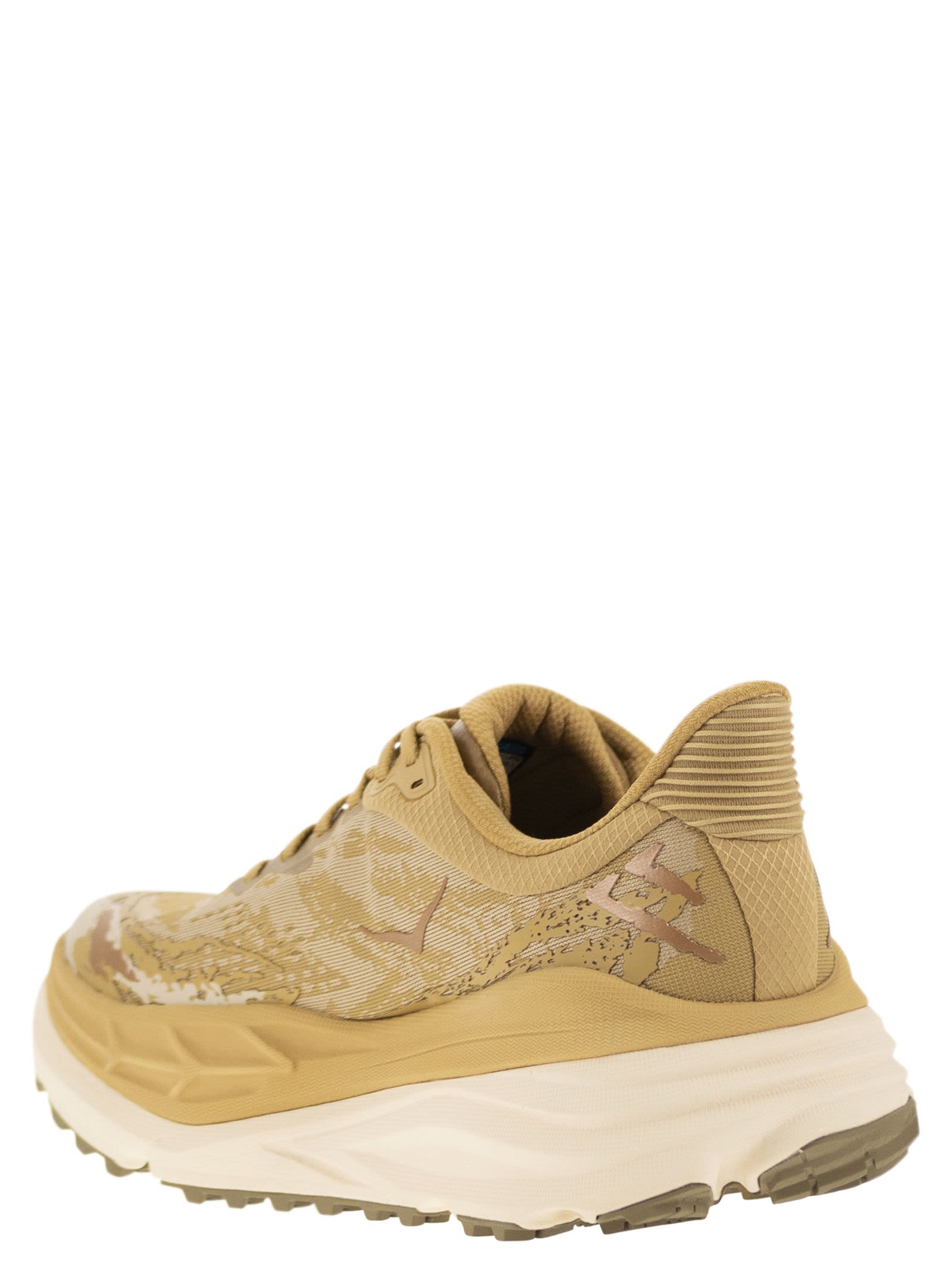 Shop Hoka Stinson 7 - Technical Fabric Trainers In Sand