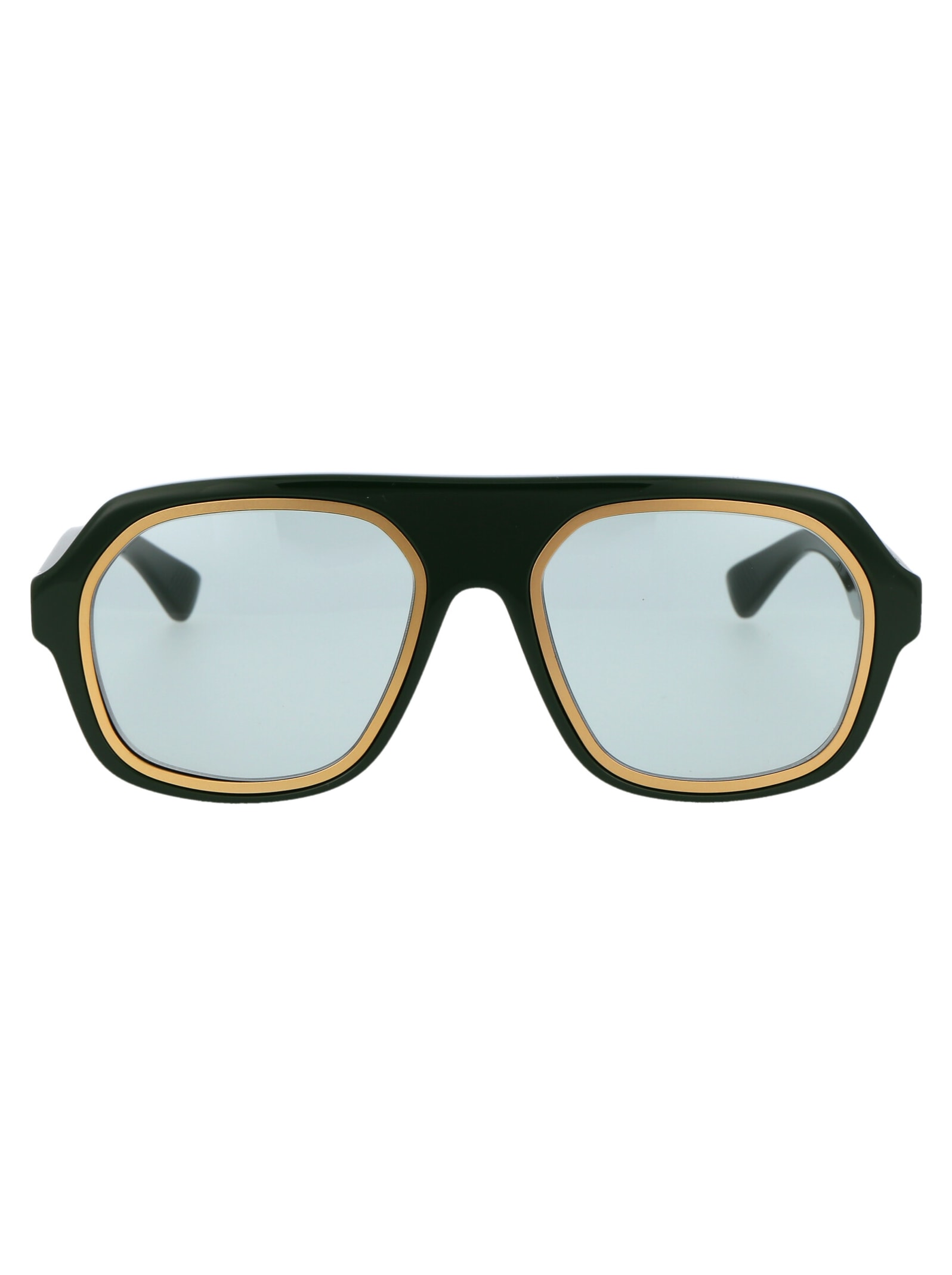 Shop Bottega Veneta Bv1217s Sunglasses In 002 Green Green Green