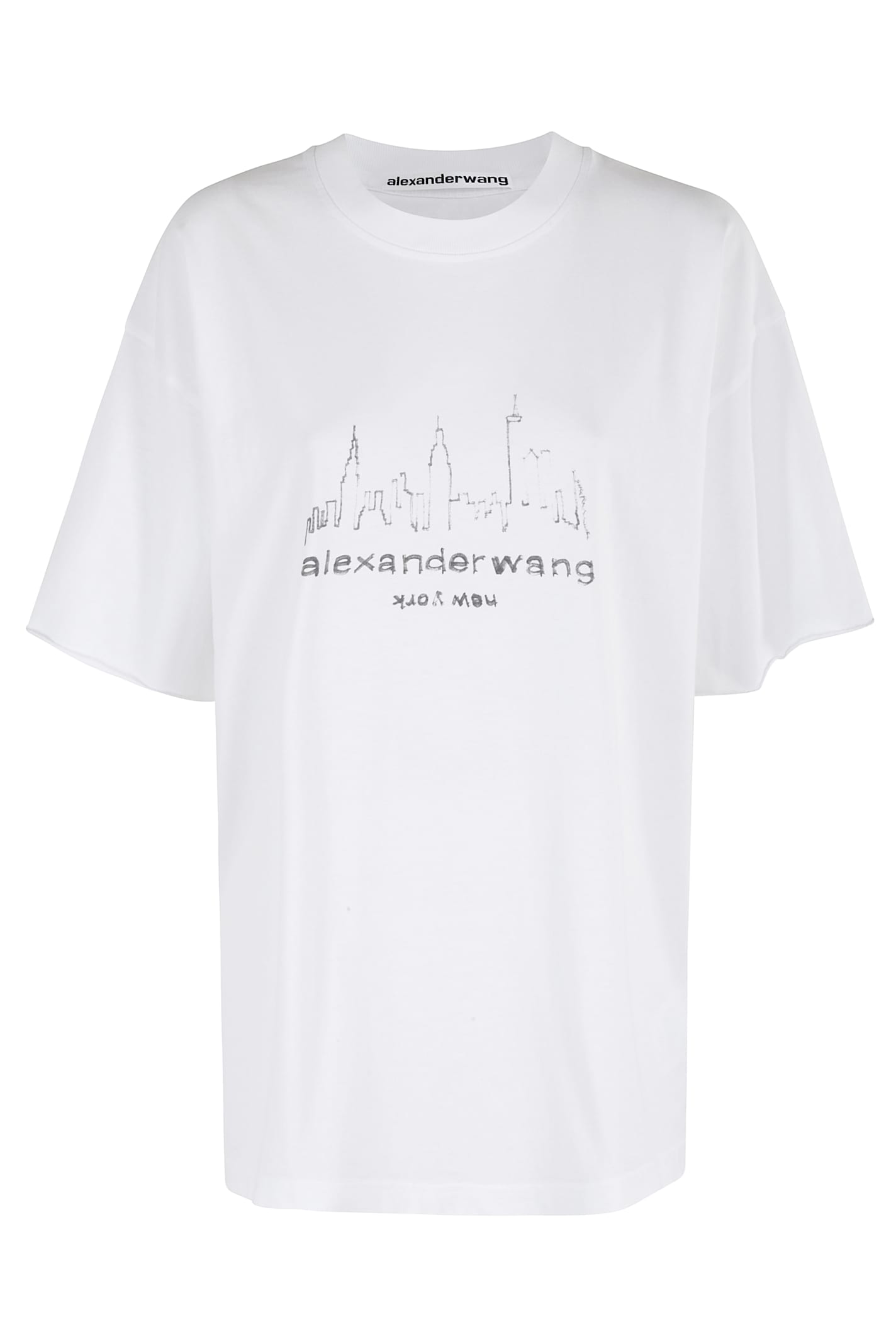 Alexander Wang Oversized Cotton T-shirt In White