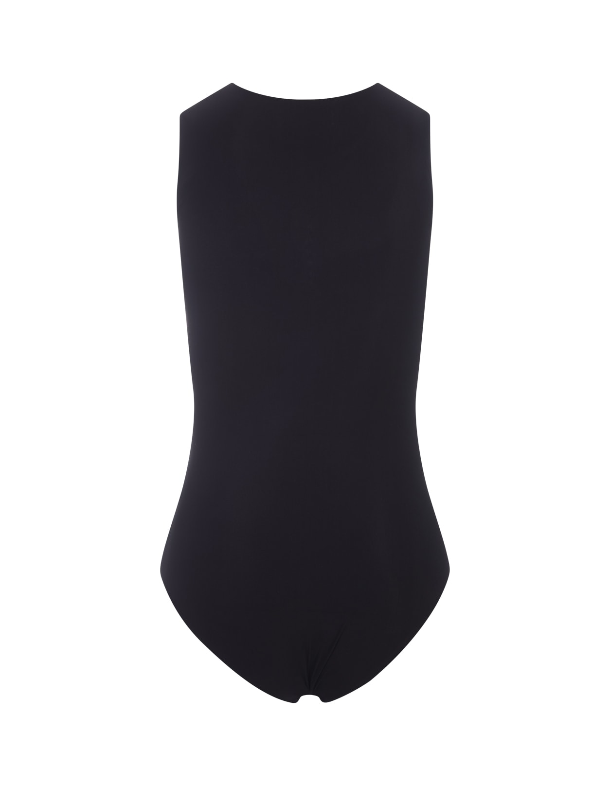 Shop Jil Sander Black Fitted Bodysuit Top