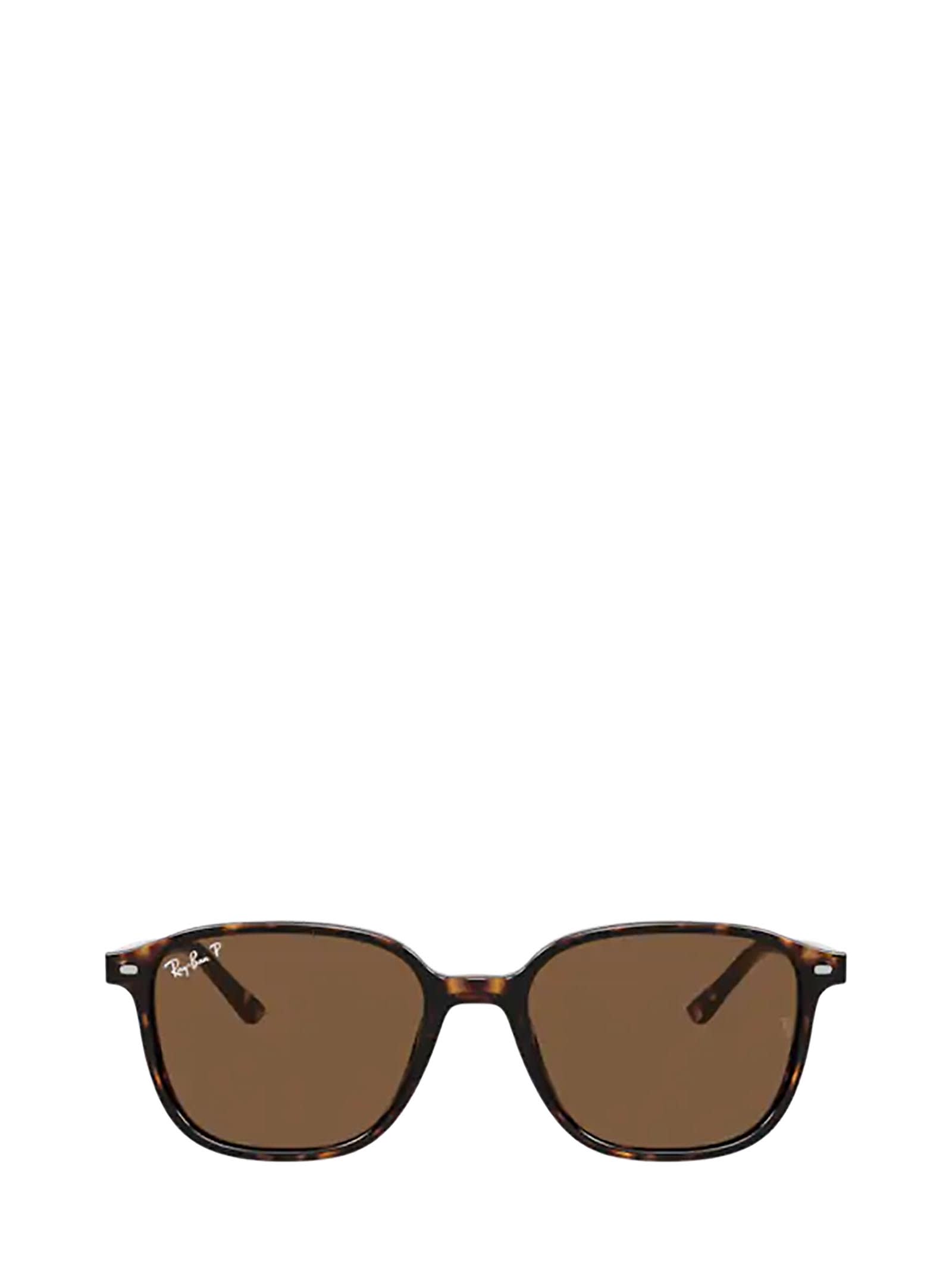 Ray Ban Leonard Sunglasses Tortoise Frame Brown Lenses Polarized 53-18 In Havana