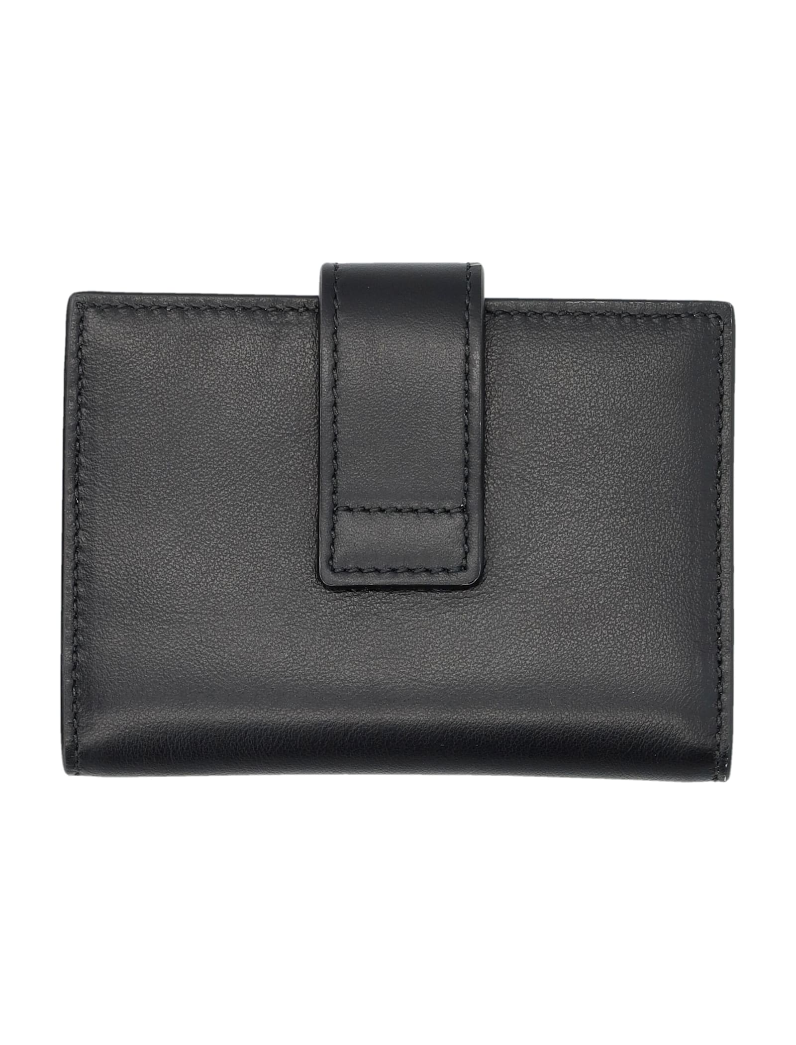 Shop Ferragamo Hug Two-tone Credit Card Holder In Black + Nylund Pink