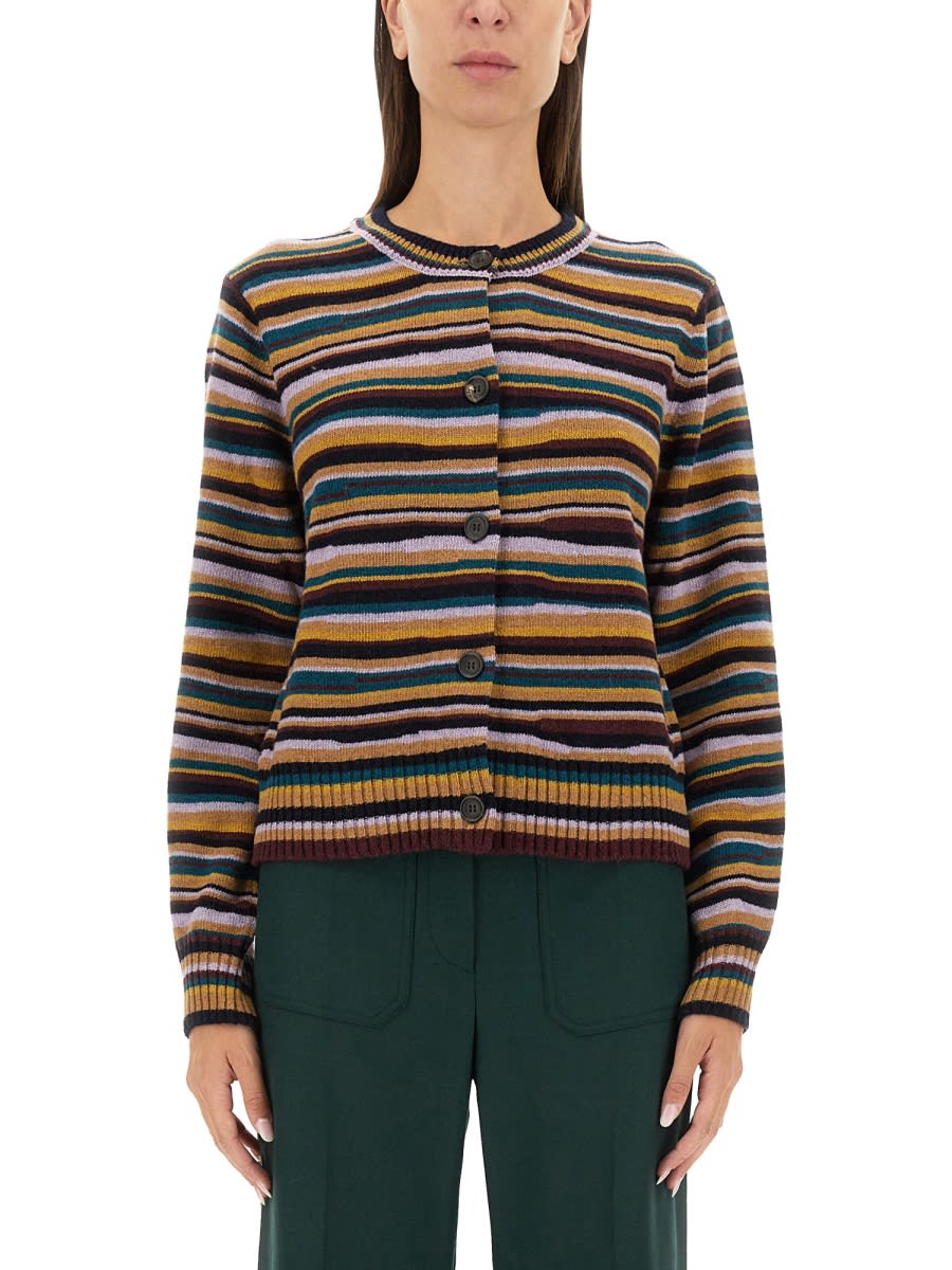 Shop Ps By Paul Smith Jersey With Logo In Multicolour