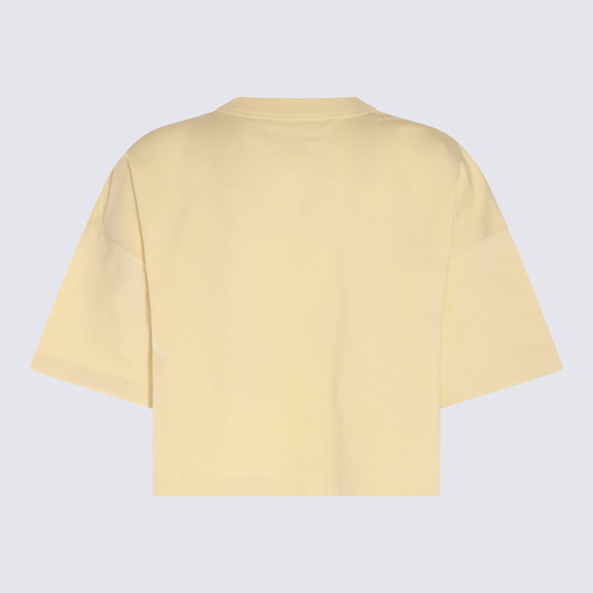 Shop Bottega Veneta Light Yellow Cotton T-shirt In Barley