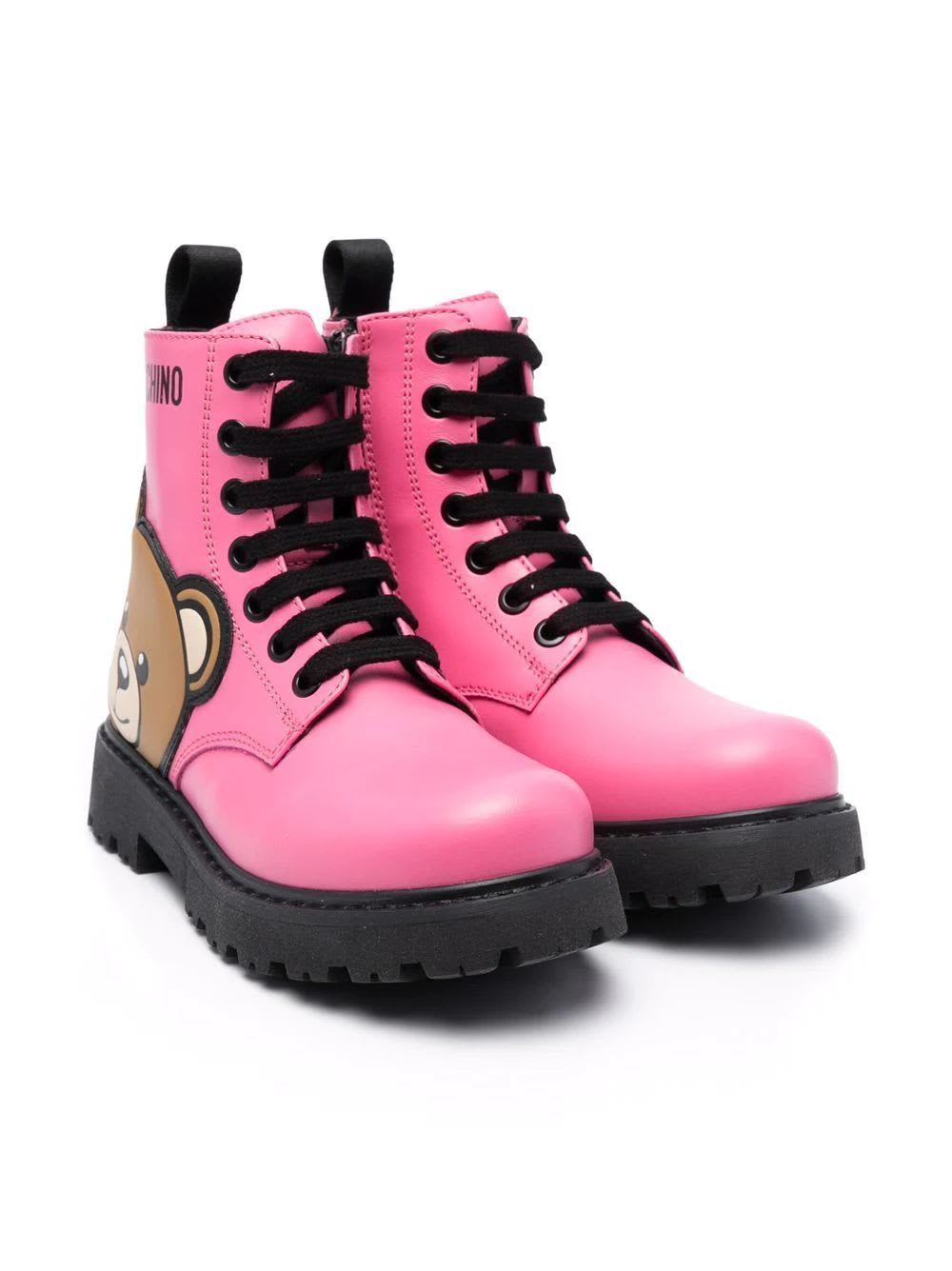 Moschino Teddy Bear Lace-up Boots