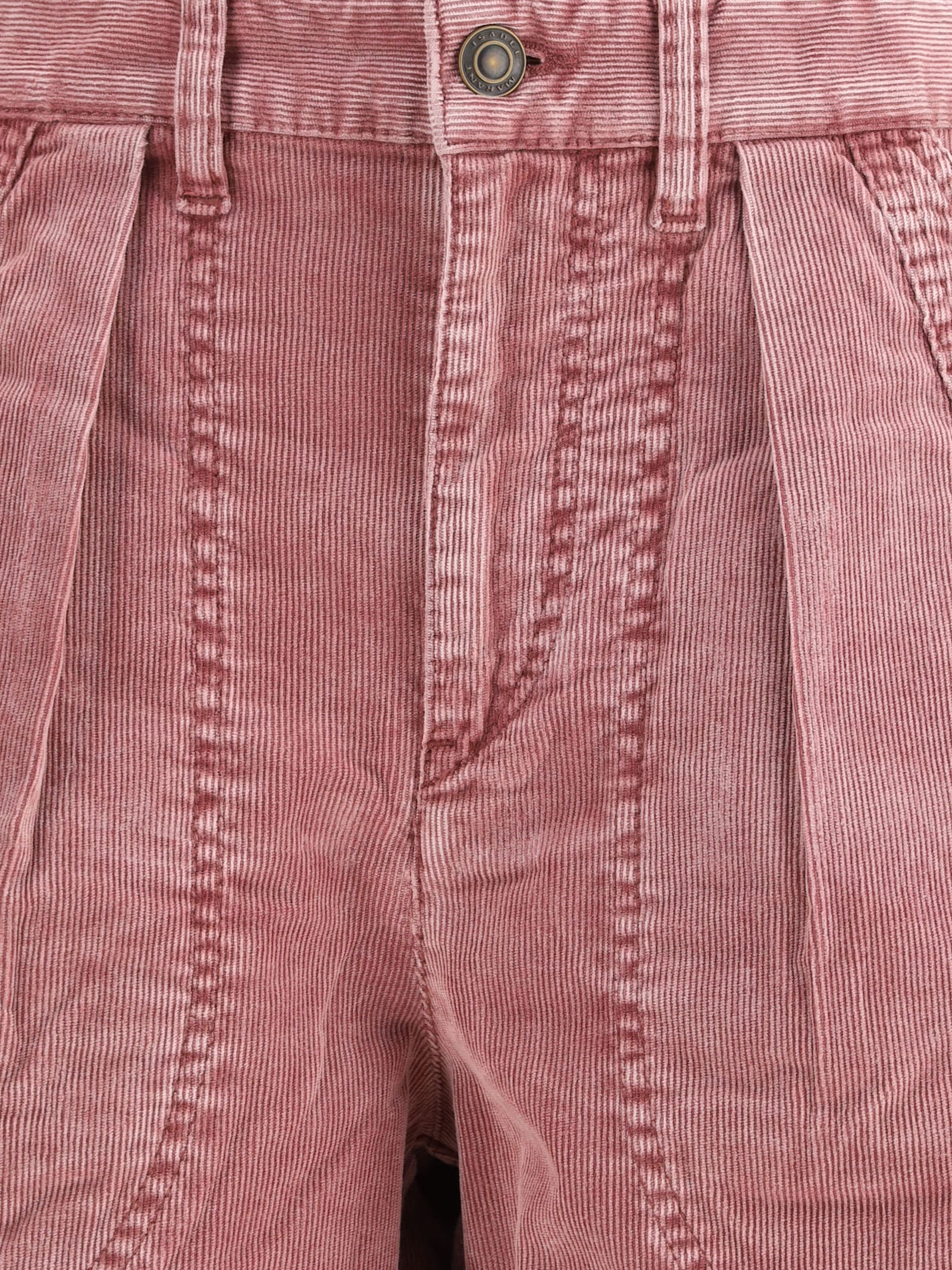 Isabel Marant Étoile Onyta Corduroy Pants In Pink