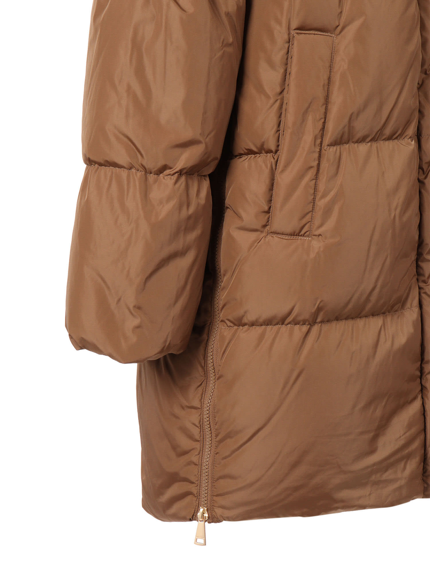 Weekend Max Mara Long Padded Jacket In Brown