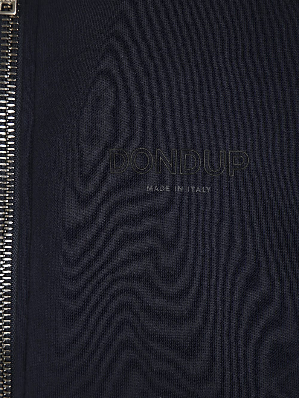 Shop Dondup Hoodie Full Zip Basic Fleece In Blue