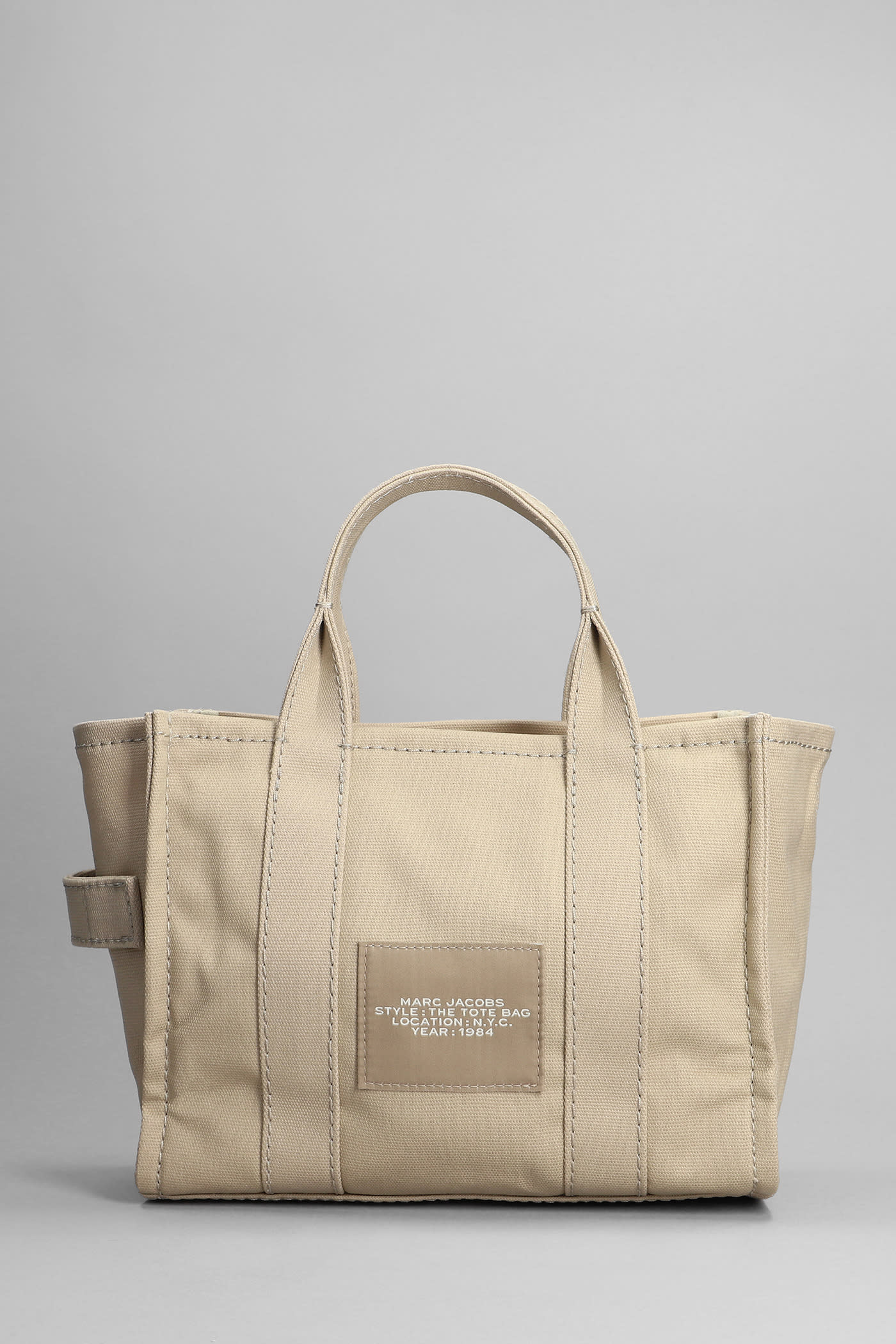 Shop Marc Jacobs Tote In Beige Canvas