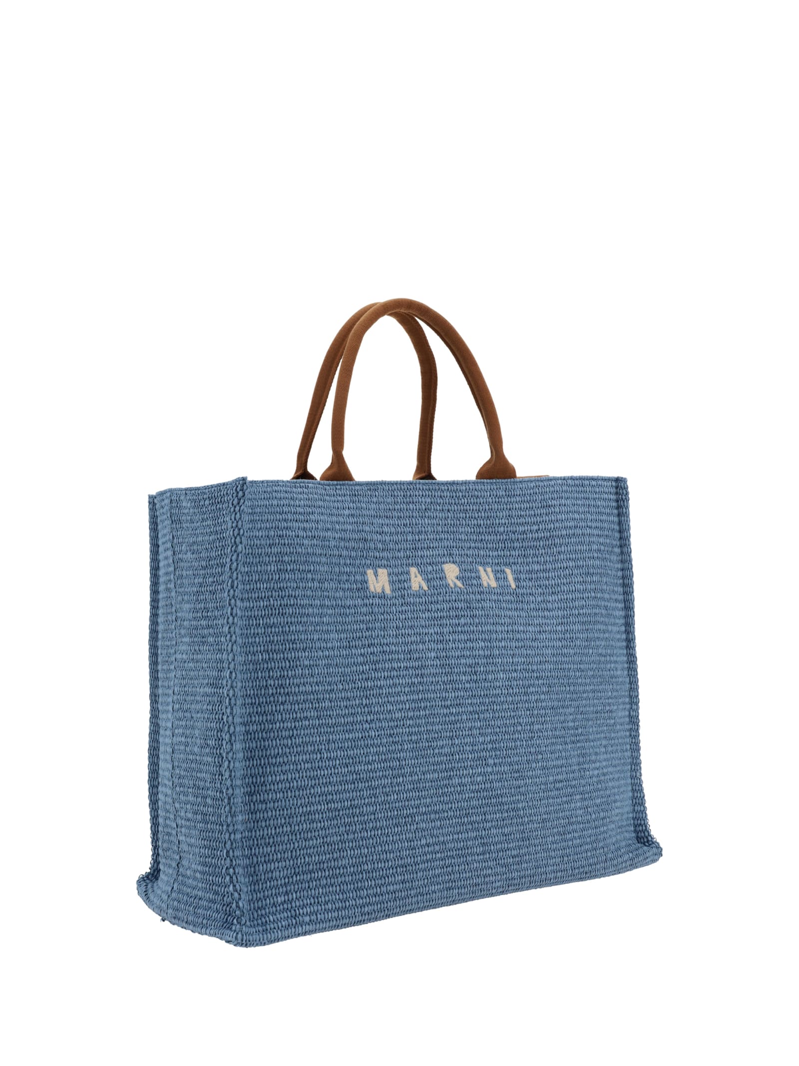 Shop Marni Handbag In Gnawed Blue