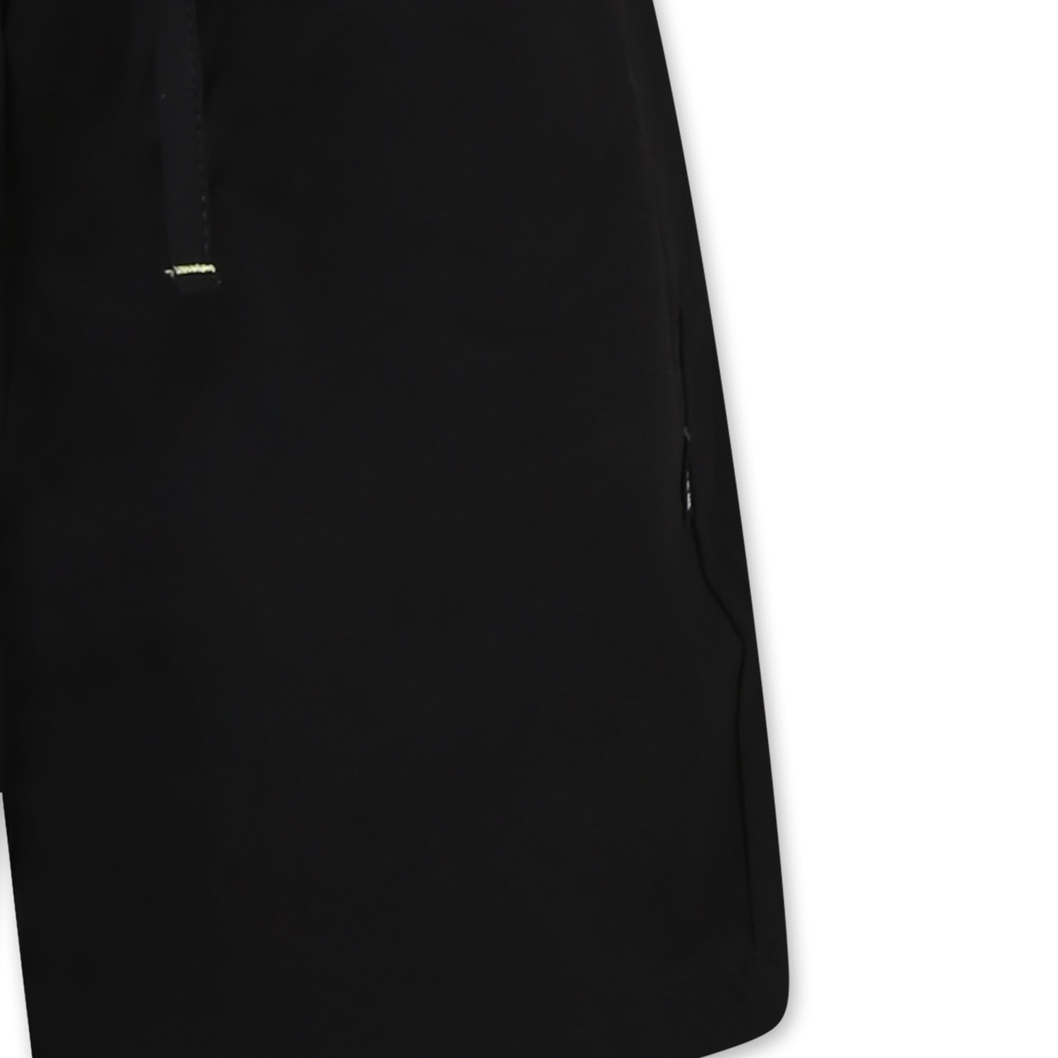 Msgm Black Shorts For Boy With Logo In Black
