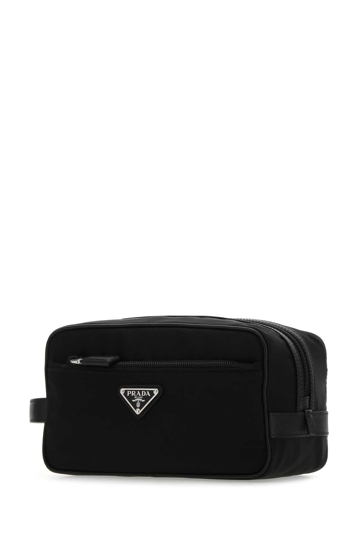 Shop Prada Black Re-nylon Beauty Case In Nero