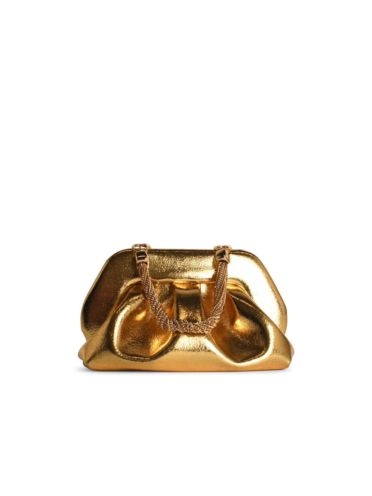 Shop Themoirè Tia Gold Palm Bag