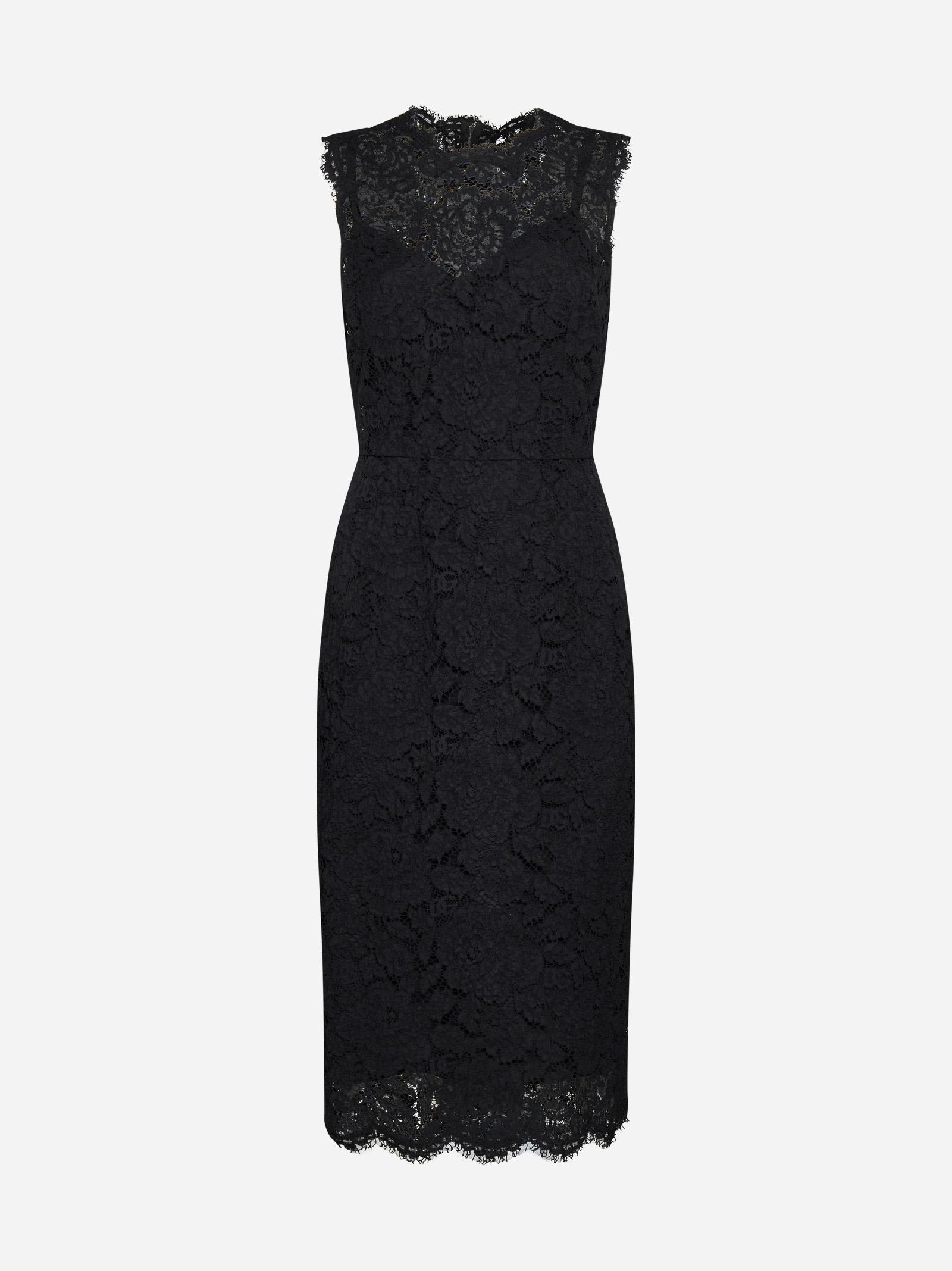 DOLCE & GABBANA LACE MIDI DRESS