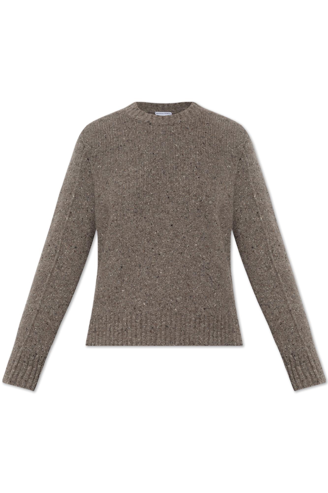 Shop Bottega Veneta Crewneck Sweater In Riverbed Melange