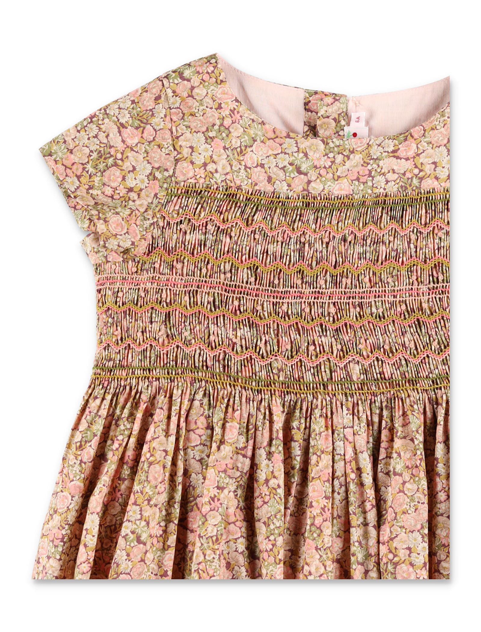 Bonpoint Duchessa Floral Dress In Liberty Cotton In Brown