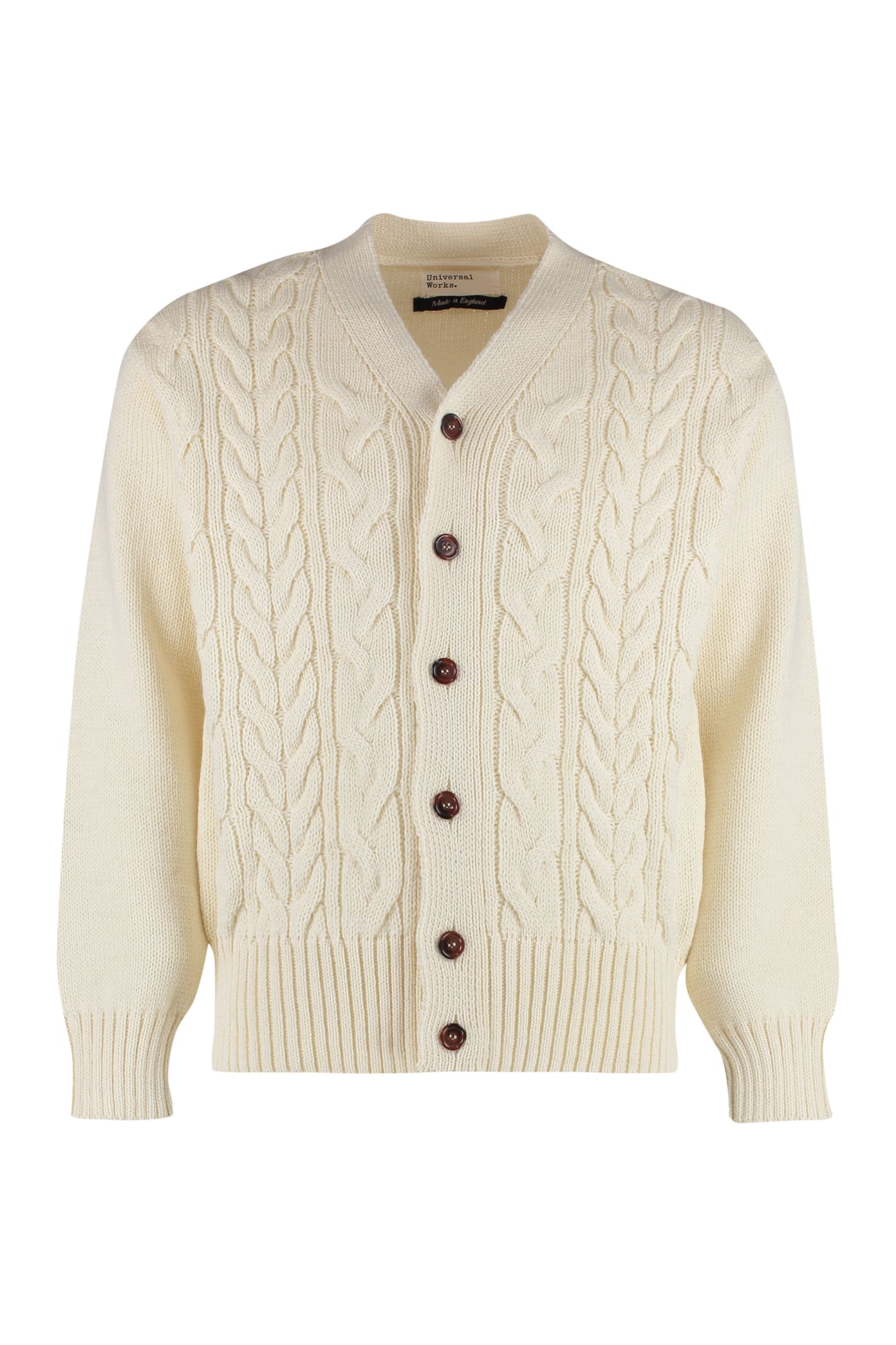 Universal Works Wool Cardigan With Contrast Buttons