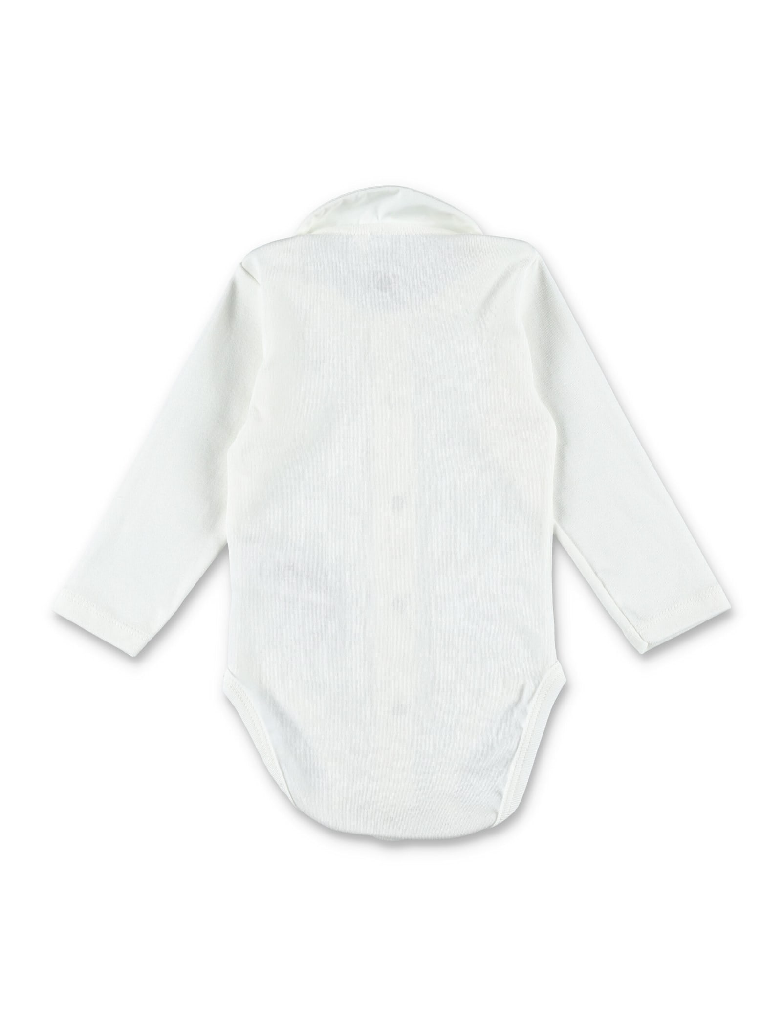 Petit Bateau Kid - Embroidered Collar Body In White