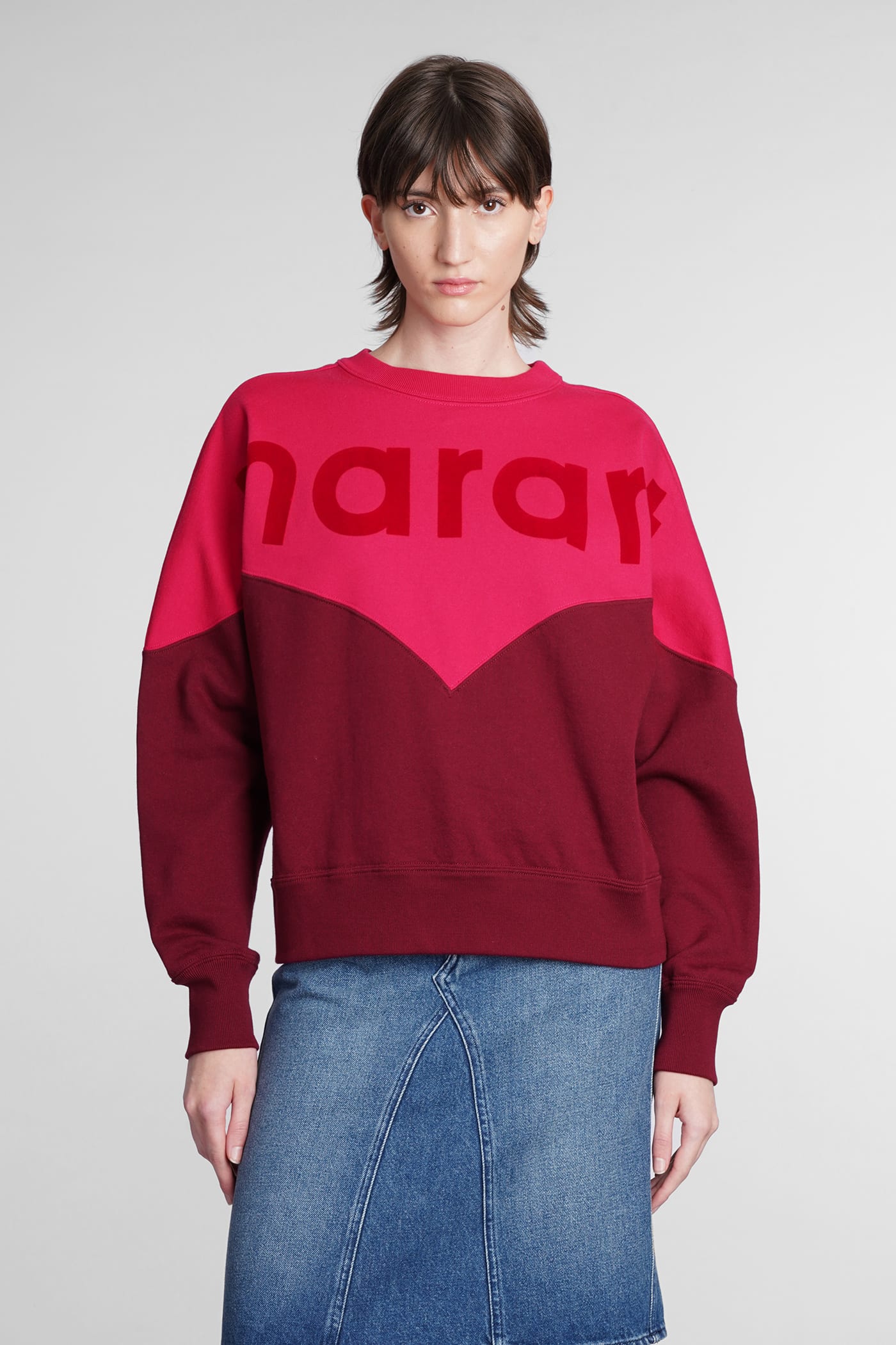 Isabel Marant Étoile Houston Sweatshirt In Bordeaux Cotton | ModeSens