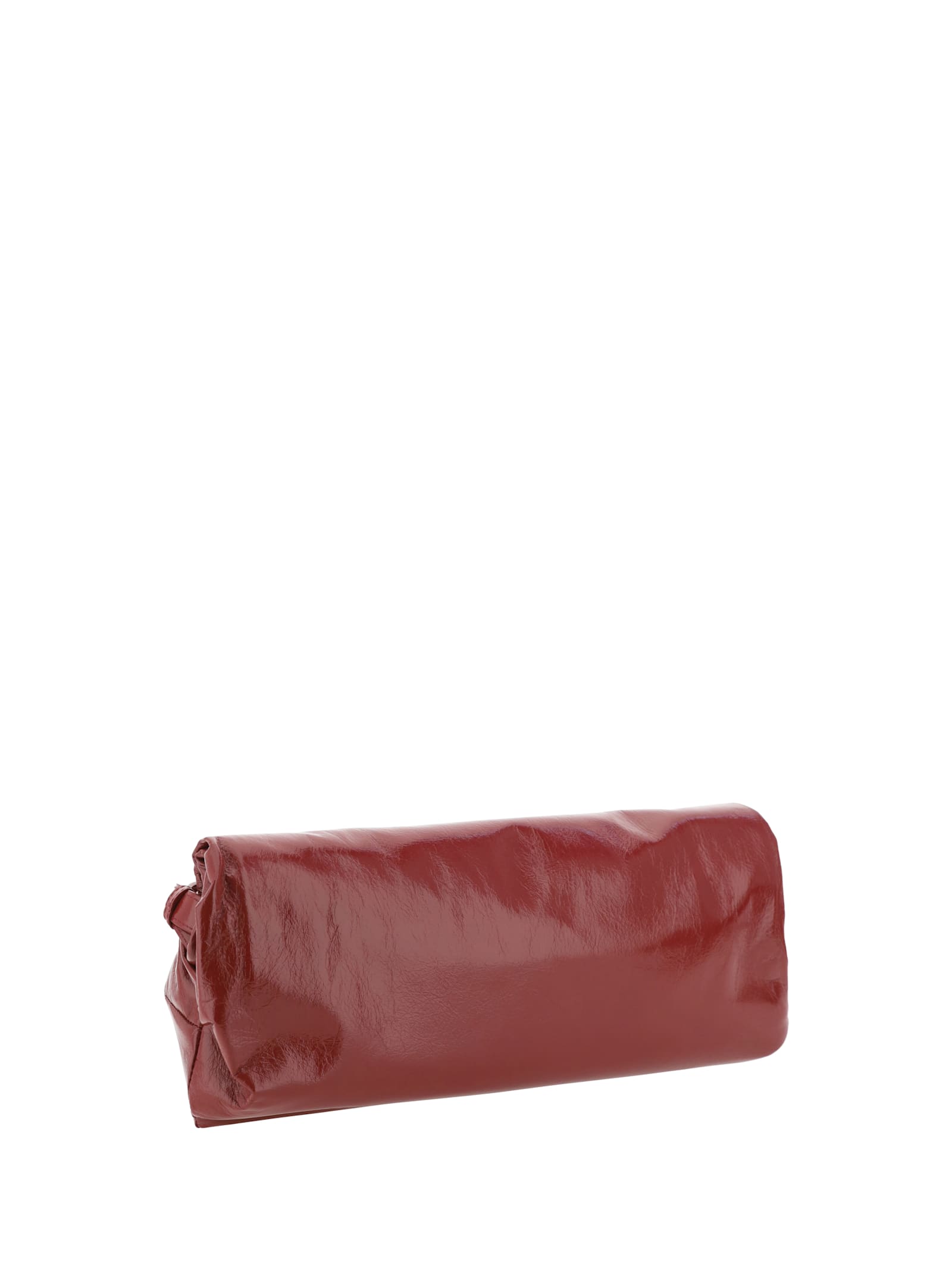 Shop Jil Sander Medium Rollup Shoulder Bag In Cedar Red