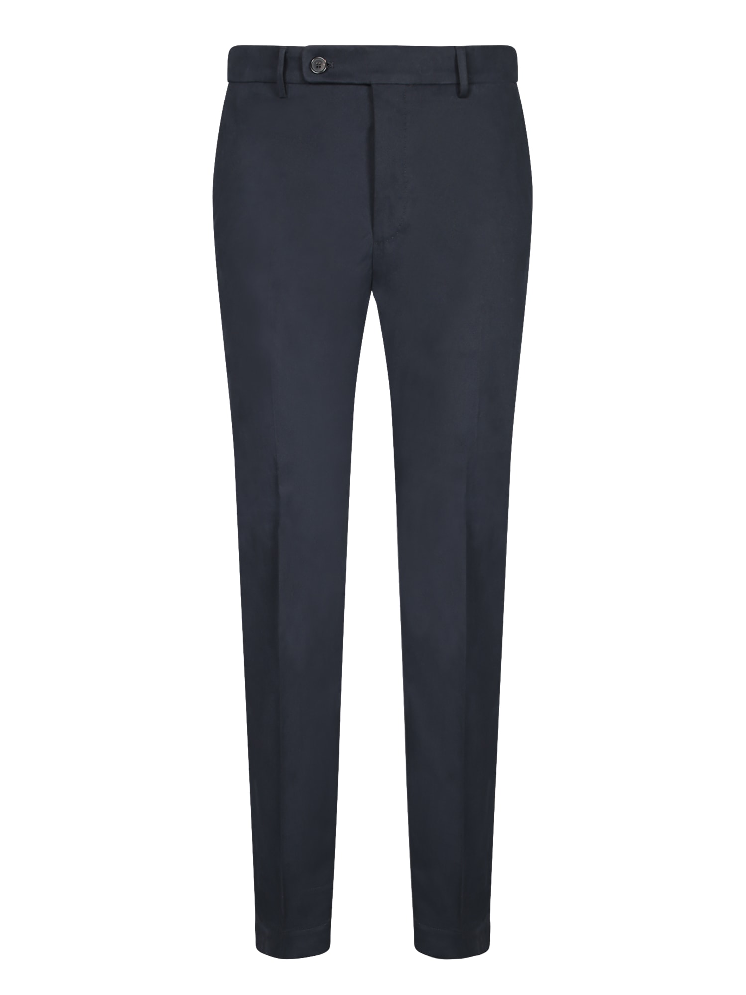 Blue Wool Tapered Trousers