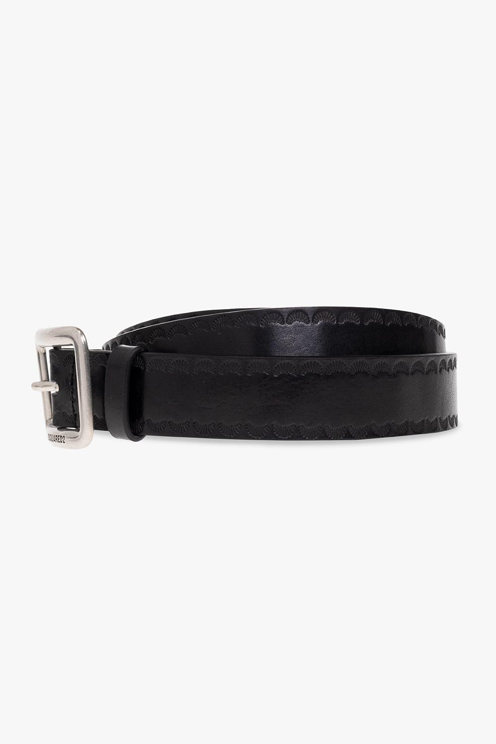 Shop Dsquared2 Leather Belt In Nero