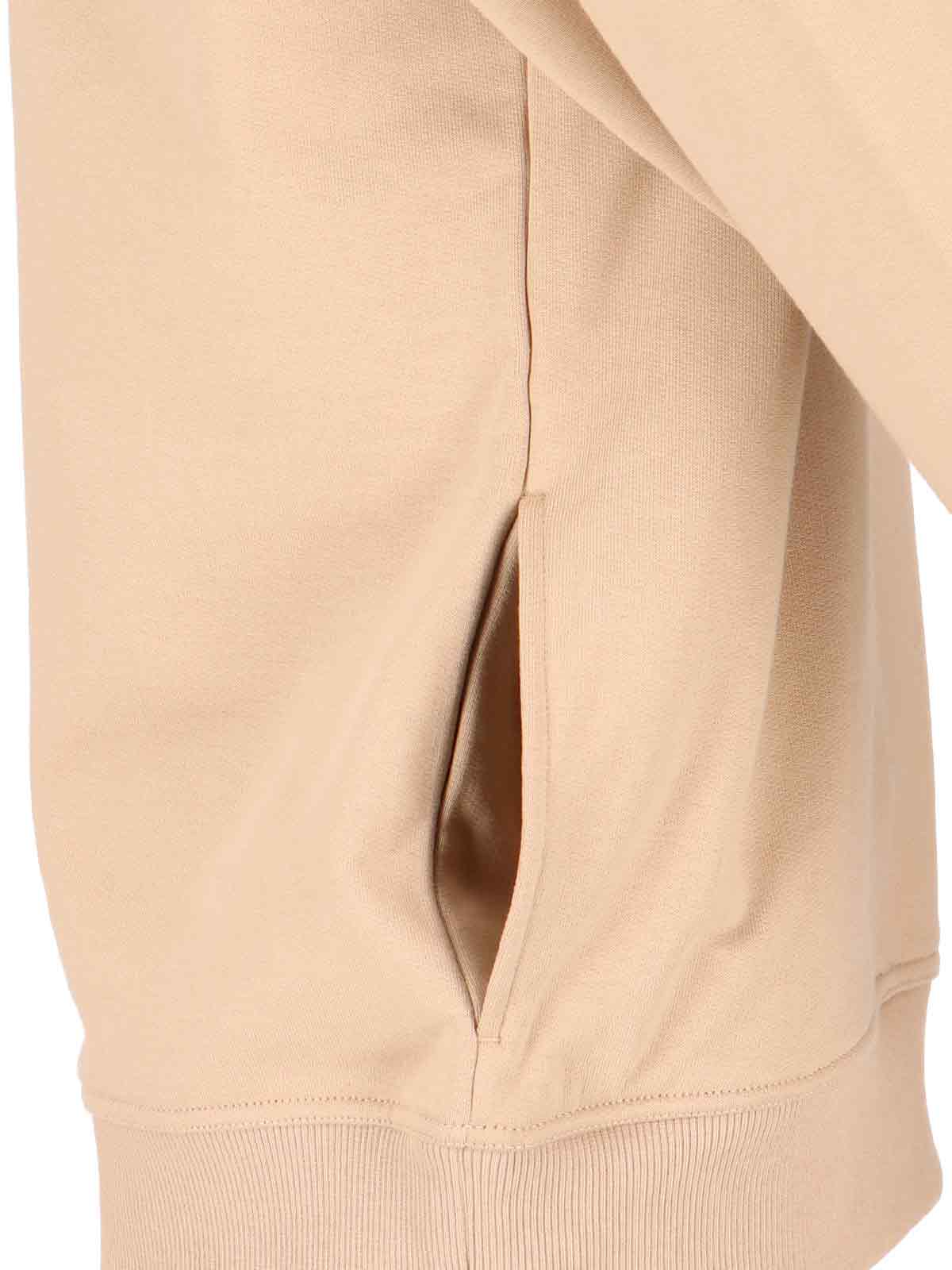 Shop Burberry Logo Sweatshirt In Beige